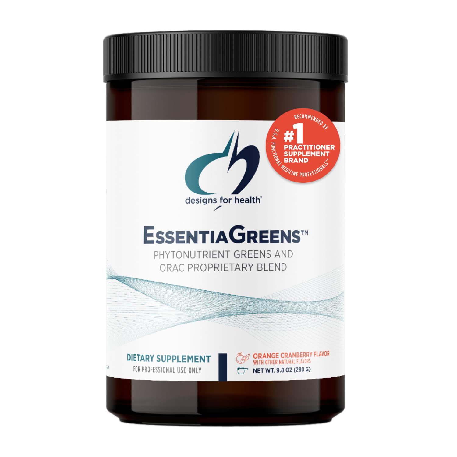 Designs for Health EssentiaGreens Vegan Superfood Powder - Organic Spirulina, Kale, Alkalizing Vegetables & Berries with Prebiotic Fiber - 28 Servings (285g) for Daily Detox & Energy Boost - Perfect for Smoothies, Juices & Healthy Lifestyle