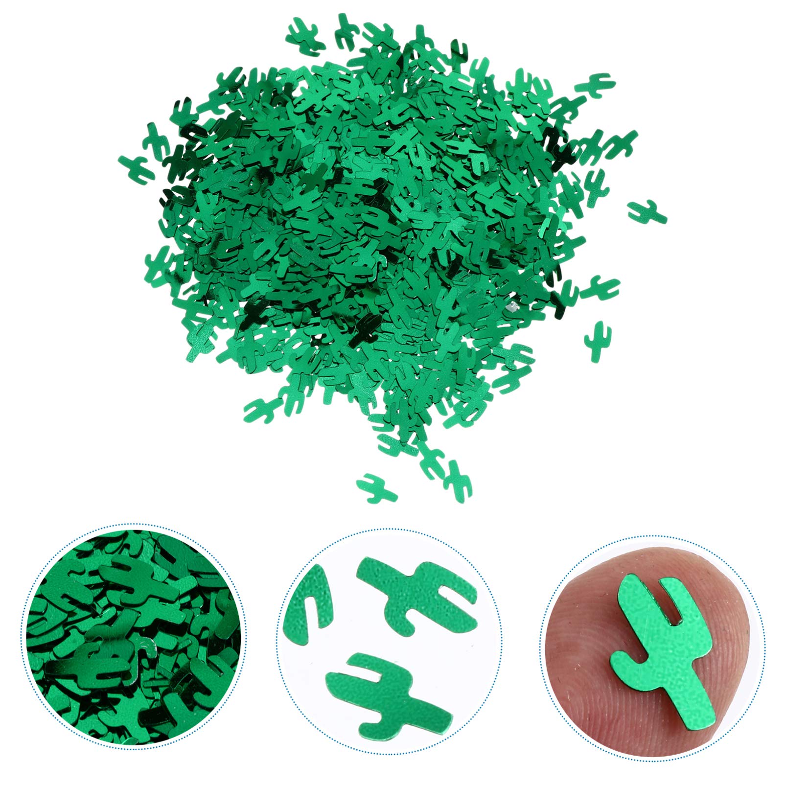 PRETYZOOM Hawaiian Party Table Confetti - Tropical Cactus Glitter Confetti for Luau Decorations, Birthday Party Supplies, Baby Shower & Summer Beach Theme Events
