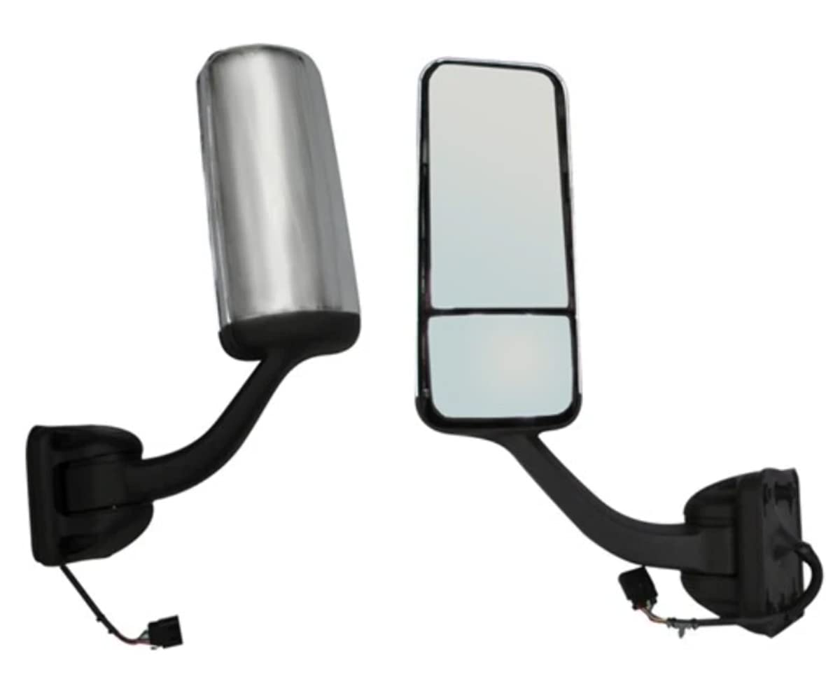 Freightliner Cascadia Chrome Door Mirror Replacement for Driver Side - Compatible with 2008 & Newer Models | Heavy Duty Truck Accessory for Enhanced Visibility & Safety