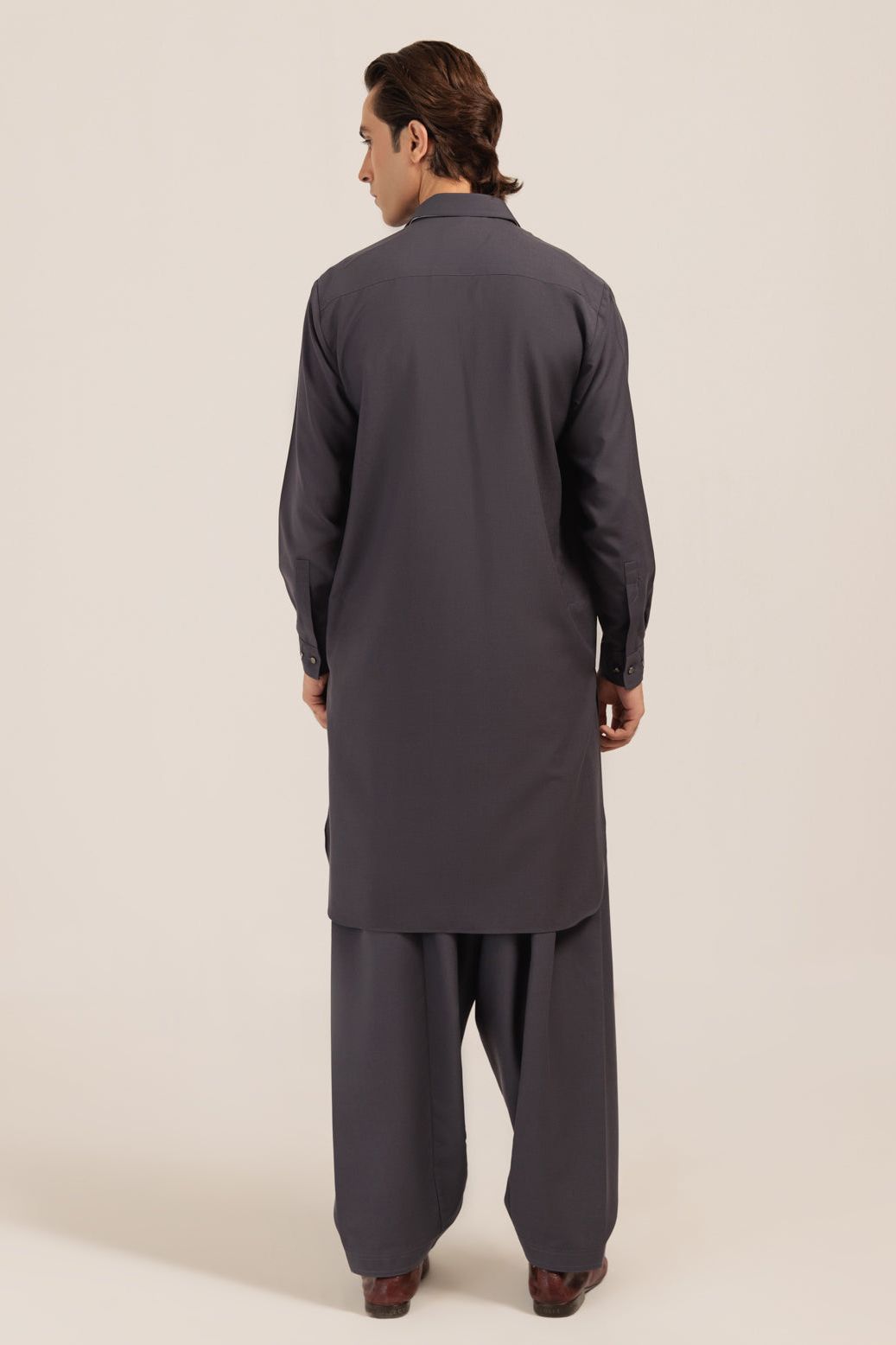 Stylish Blended Grey Kurta Shalwar Set - Premium Cotton Comfort Wear for Men - Perfect for Eid, Weddings & Festive Occasions