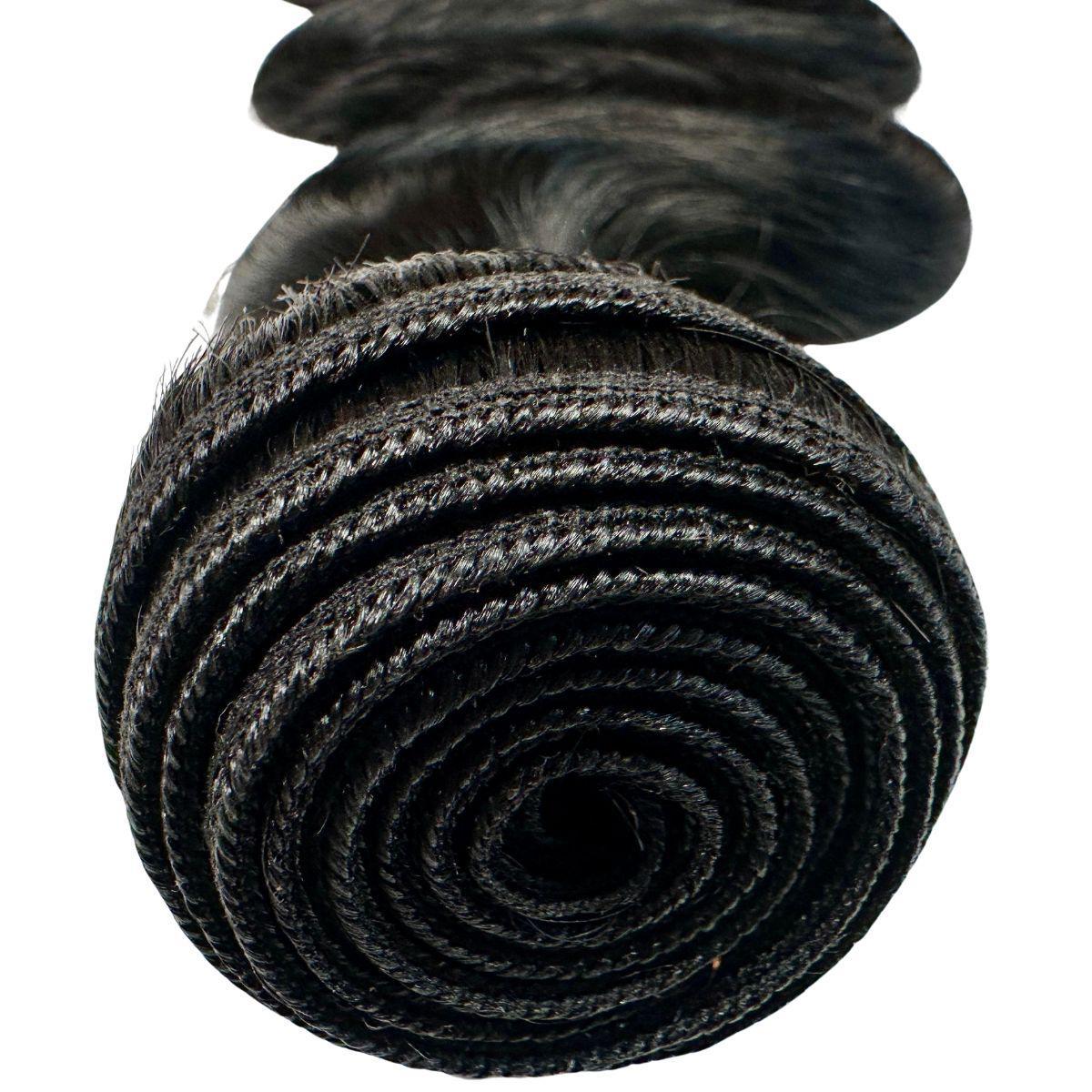 Jet Black Body Wave 100% Human Hair Bundles for Weaving & Extensions - Perfect for Salon Styling, Daily Wear & Special Occasions