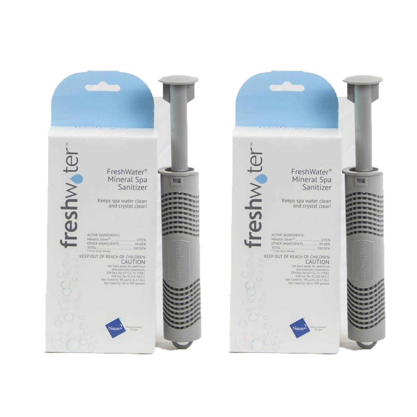 Hot Spring Vista Freshwater Ag+ Continuous Silver Ion Cleaner 2 Pack - Spa & Hot Tub Water Purification System for Crystal Clear Water | Perfect for Home Spas, Jacuzzis, and Pool Maintenance