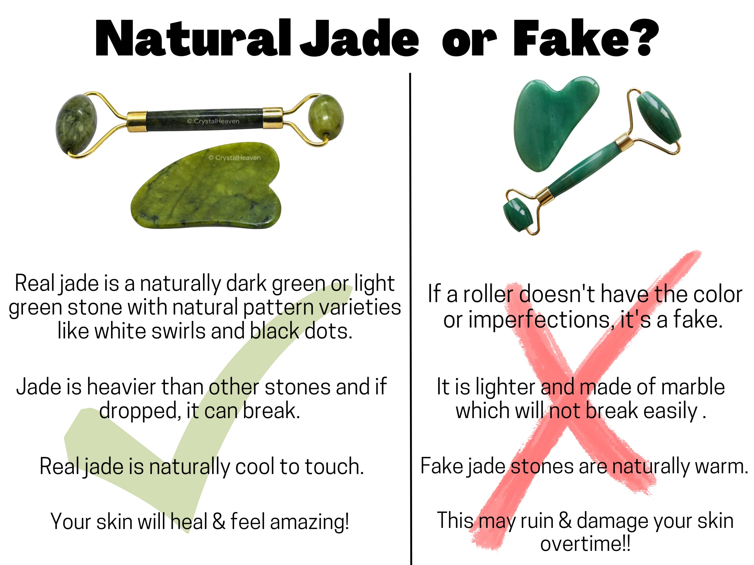 Certified Jade Roller and Gua Sha Set for Face Massage - Green Jade Facial Roller & Gua Sha Tool Combo for Women | Skincare, Anti-Aging, Puffiness Relief | Perfect for Morning Routine, Spa Day, and Self-Care Rituals