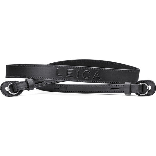 Leica Camera Strap - Premium Black Leather Neck Strap for Leica M, Q & SL Cameras - Comfortable & Durable for Travel & Photography