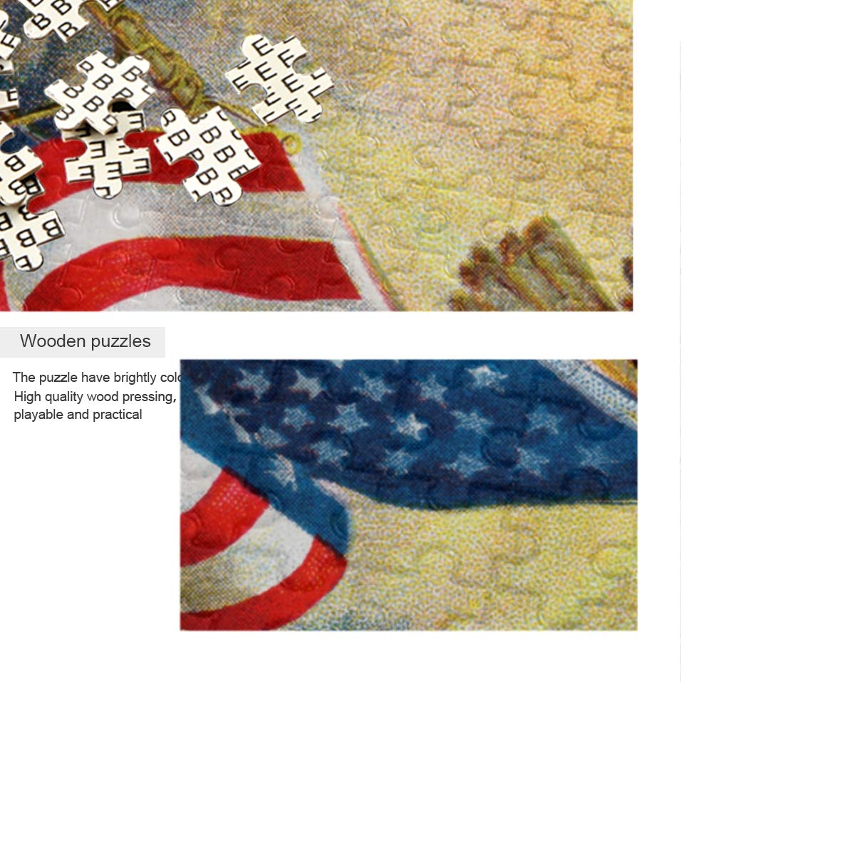 ALAZA 500-Piece Jigsaw Puzzle for Adults - American Flag & Bald Eagle Design - Buffalo Games - Perfect for Home Decor, Family Game Night & Stress Relief