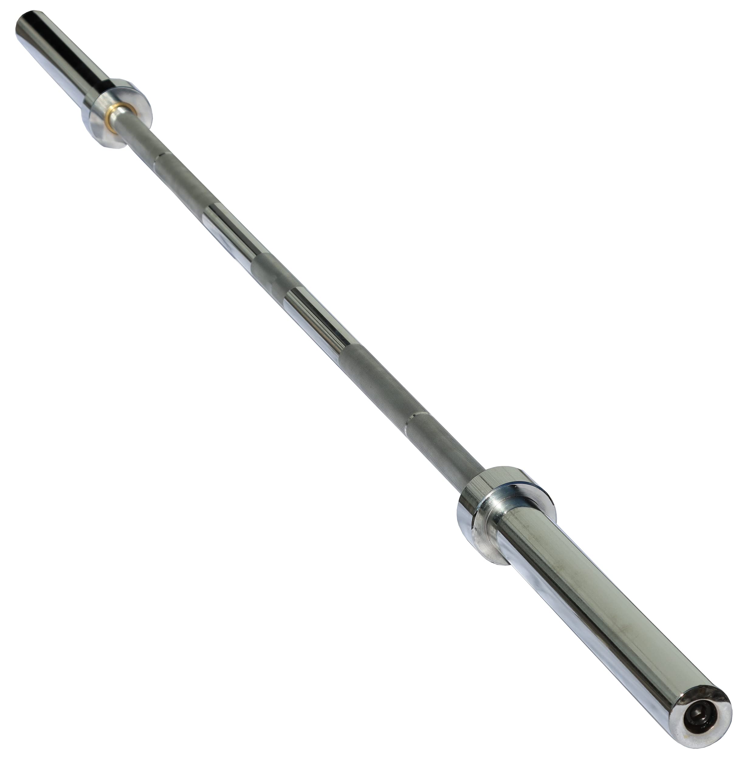Deltech Fitness OB-85 7-Foot Olympic Weight Bar - Chrome Plated Strength Training Bar for Powerlifting, CrossFit & Home Gym Workouts