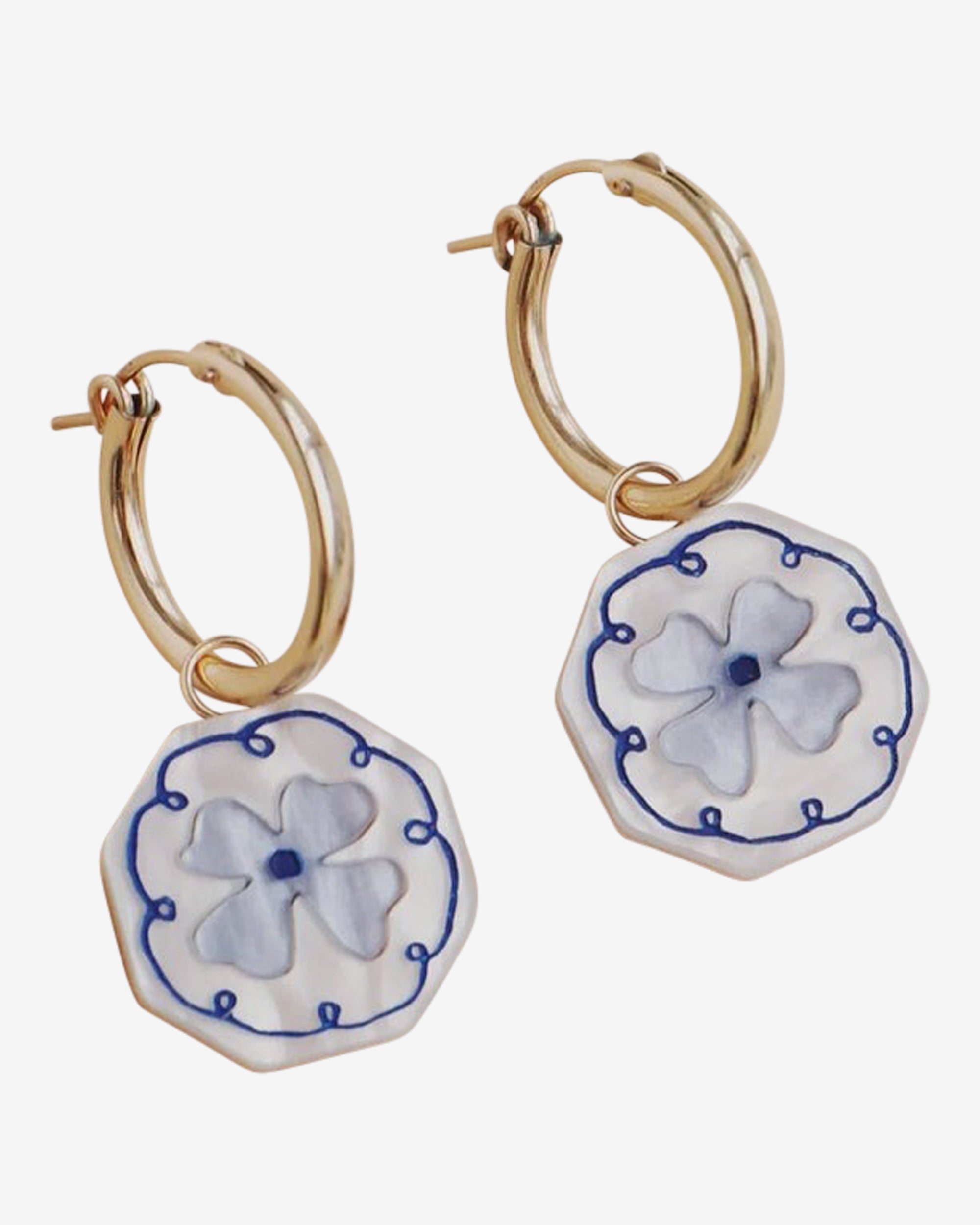 Wolf & Moon Poppy Charm Hoop Earrings – Dainty Floral Gold Hoops for Women, Trendy Boho Jewelry Gift for Her | Perfect for Everyday Wear, Date Nights & Special Occasions