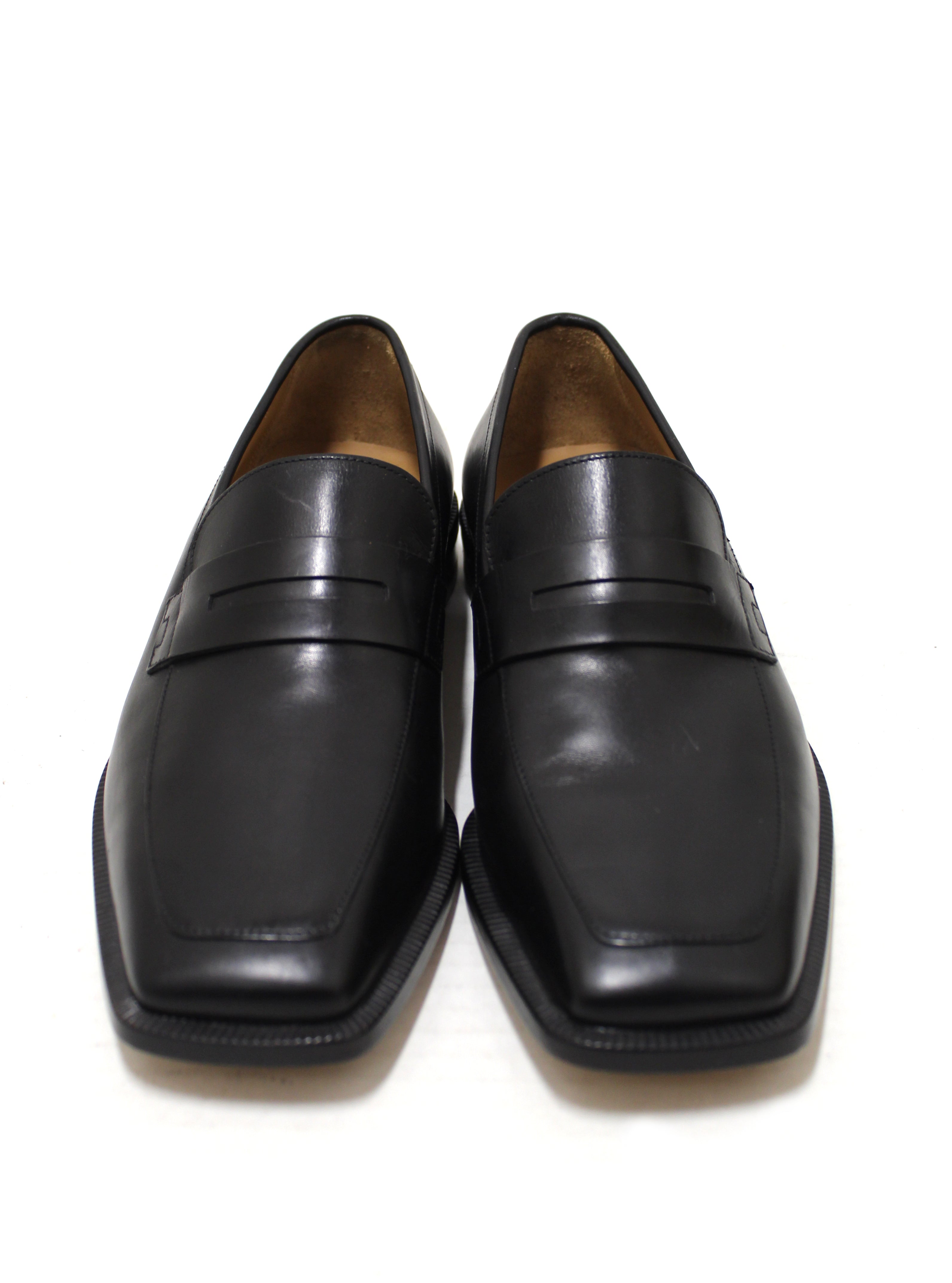 Authentic Louis Vuitton Men's Black Leather Loafers - Premium Calfskin Dress Shoes Size UK 6 (US 7) - Perfect for Business Meetings, Weddings & Formal Occasions