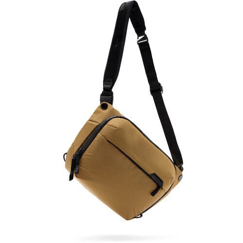 Peak Design Everyday Sling 6L V2 Camera Bag - Waterproof & Lightweight Coyote Brown Crossbody Sling for Photographers, Travel & Daily Commute