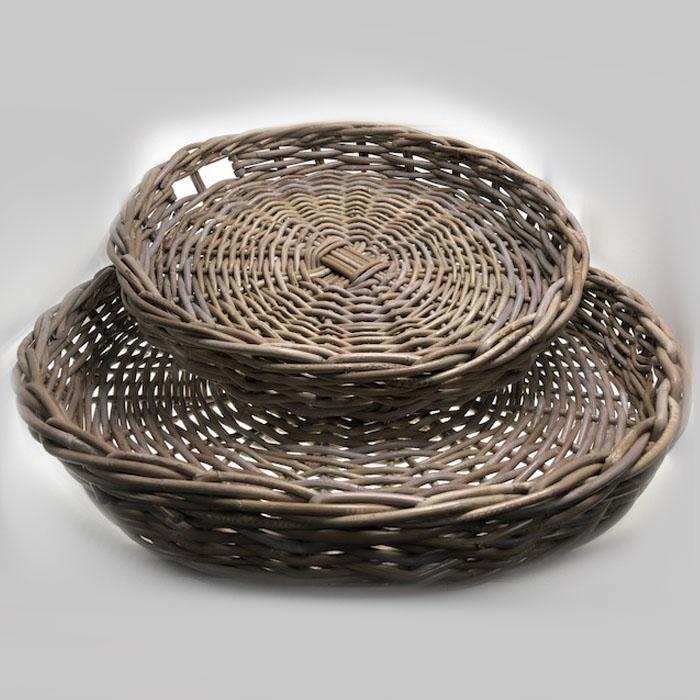 Rustic Round Baskets for Home Decor - Handwoven Storage Baskets for Living Room, Bedroom & Kitchen Organization | Perfect for Farmhouse, Boho & Coastal Style Decor