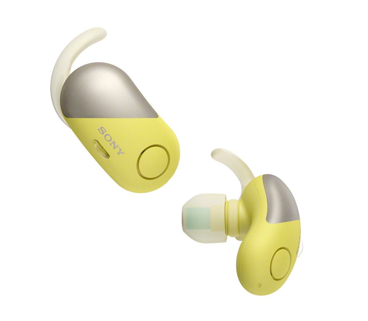 Sony WF-SP700NY Wireless Sports Earbuds - IPX4 Waterproof, Bluetooth 5.0, Secure Fit for Running, Gym & Outdoor Activities (Yellow)