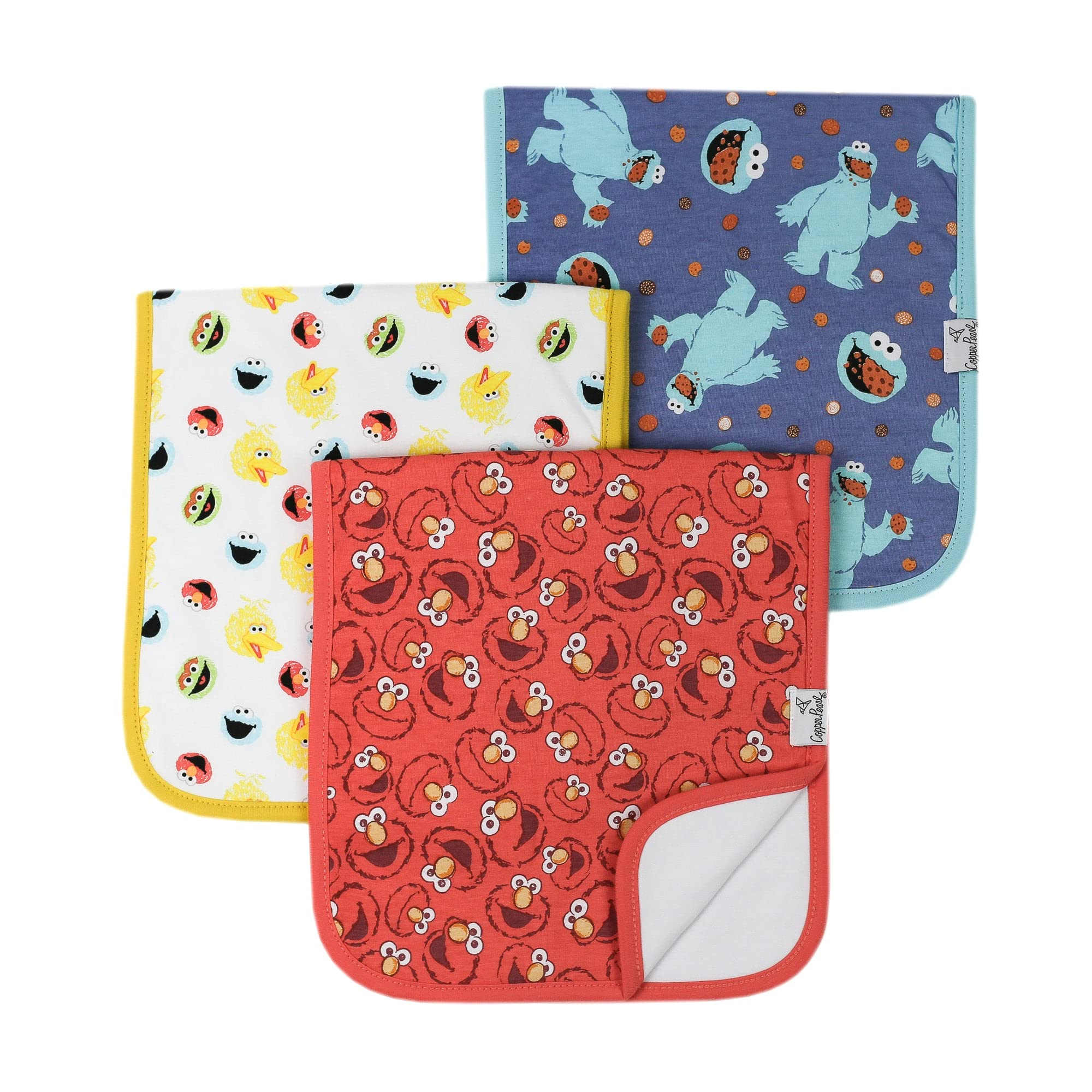 Premium Baby Burp Cloths - 3-Pack Large Cotton Spit Up Rags for Boys & Girls, Ultra Soft with 3 Absorbent Layers, 21
