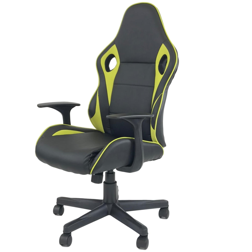 HAWK SERIES 1107 Gaming Chair - Ergonomic Racing Style PC Gaming Chair with Adjustable Height, Lumbar Support, and Headrest (Black & Red) - Perfect for Esports, Streaming, and Office Work