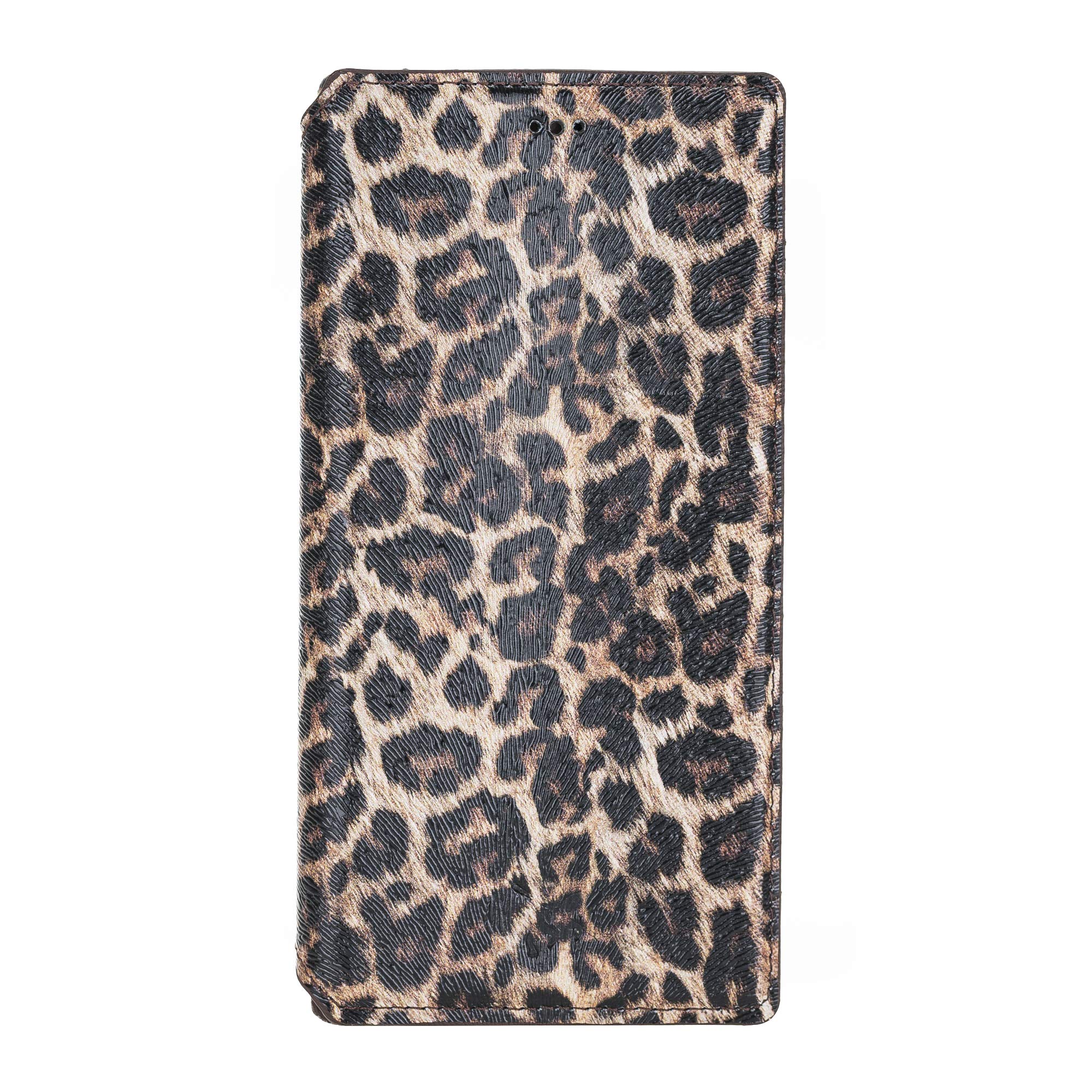 Venito Venice Slim Wallet Case for Samsung Galaxy Note 10 Plus - Stand Feature, Self-Closing Design & RFID Blocking Protection (Leopard Print) | Perfect for Business Travel, Daily Commute & Secure Mobile Payments