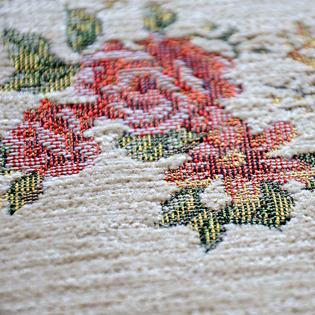 Ukeler Rustic Floral Area Rug - Non-Slip Soft Living Room Bedroom Dining Room Carpet (Luxury Blue, 23.6''x35.4'') - Perfect for Farmhouse Decor, Home Office & Cozy Spaces
