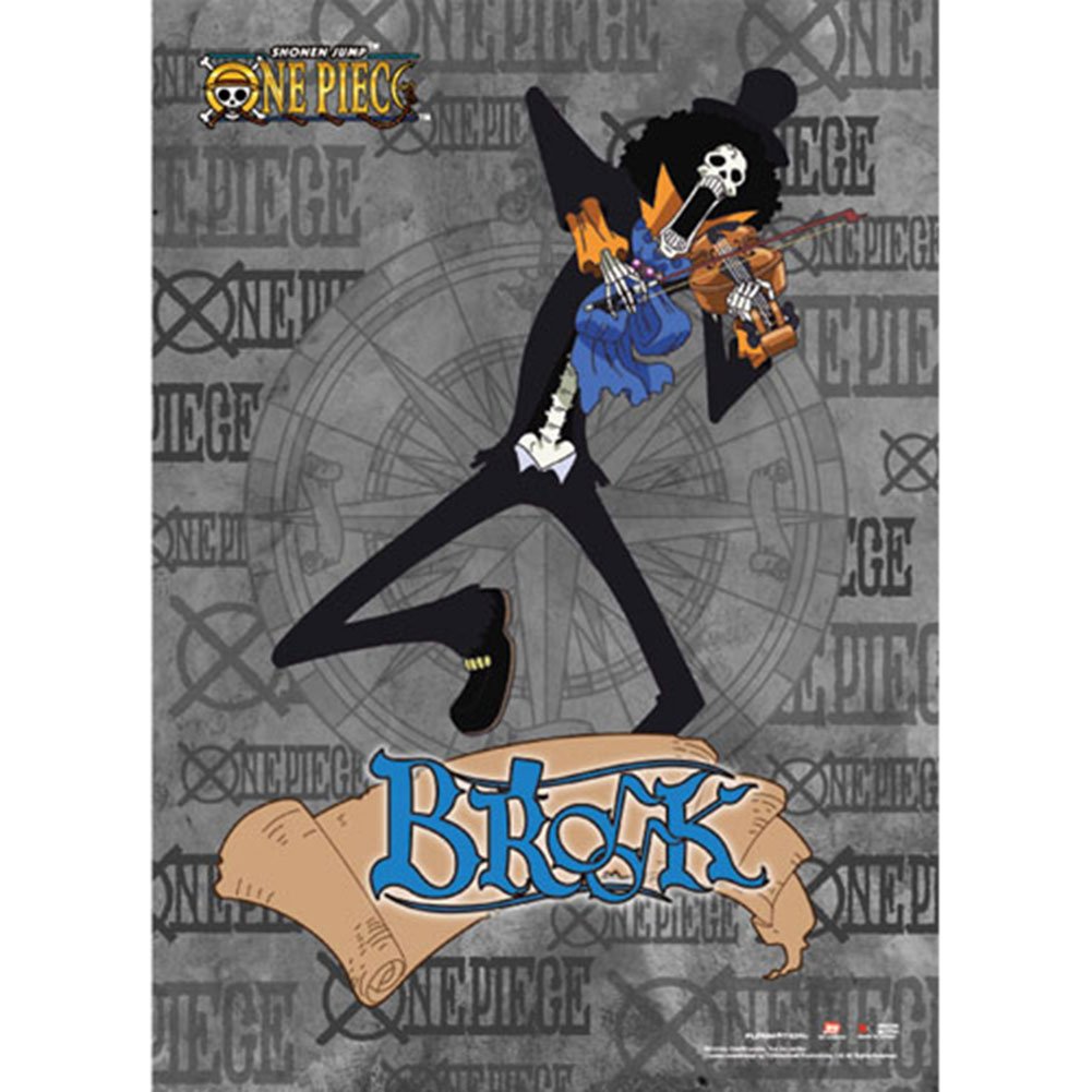 One Piece Brook Wall Scroll Anime Poster - High-Quality Anime Decor for Bedroom, Living Room & Office
