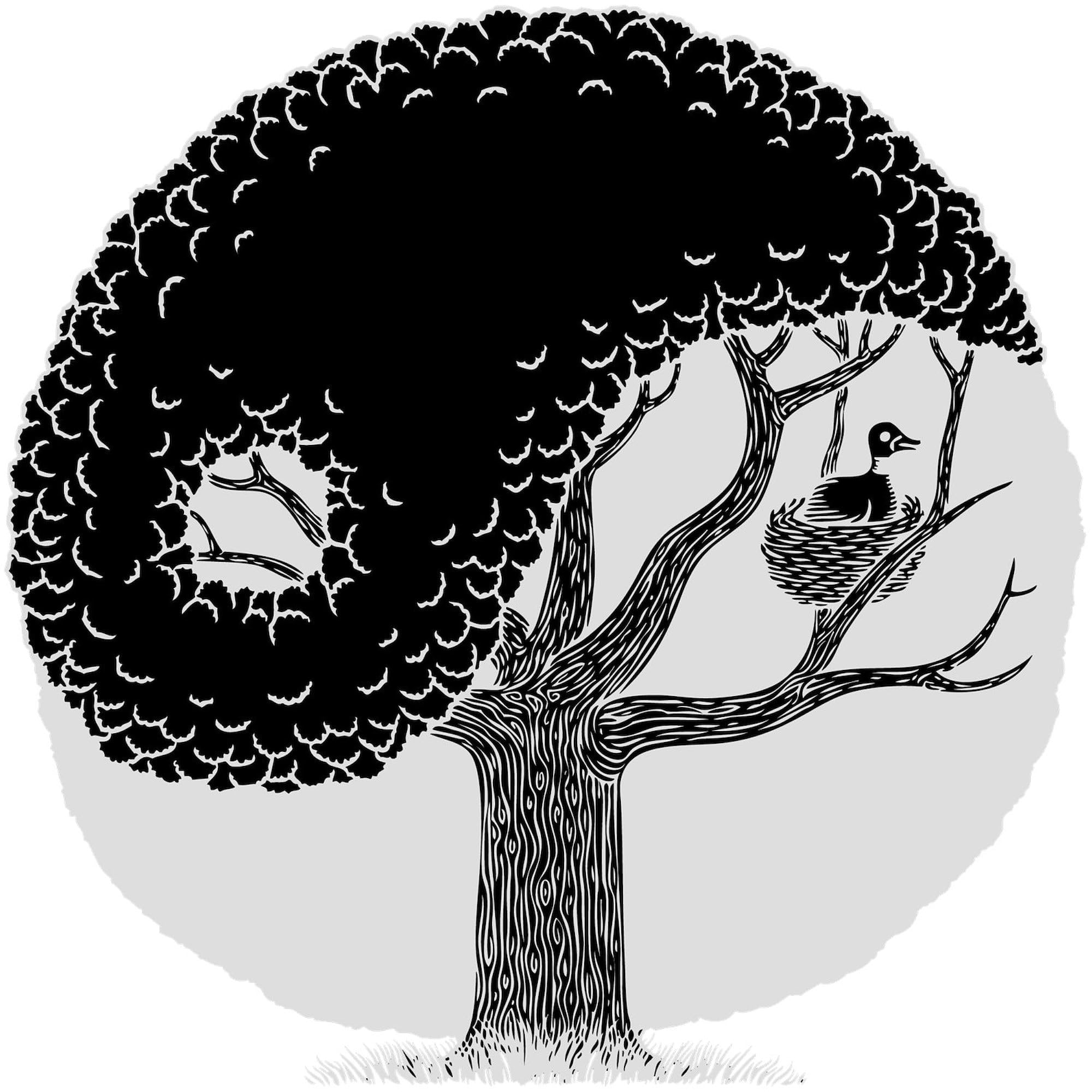 Yin Tree Square Sticker 3x3 Inch - Durable Car Bumper Decal for Vehicles, Laptops & Water Bottles - Perfect for Yoga Lovers, Meditation Spaces & Spiritual Decor