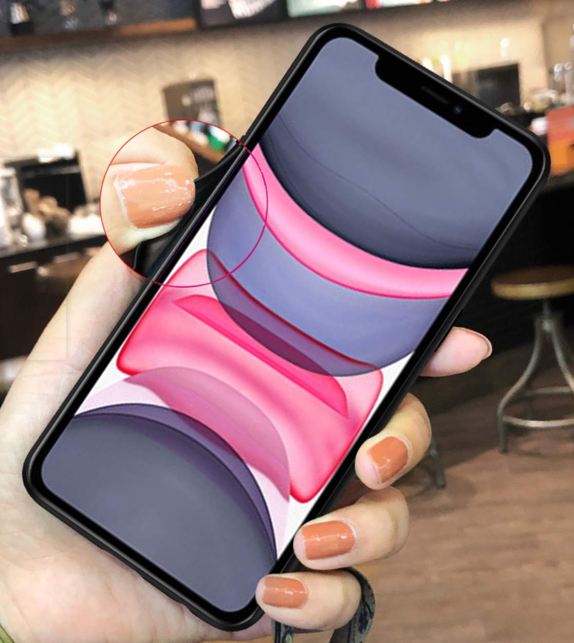 **C&X iPhone 11 Case with Phone Holder - 6.1 Inch Cute Time Machine Design, Glitter Luxury Soft Silicone Watch Phone Case - Perfect for Daily Use, Travel & Work**