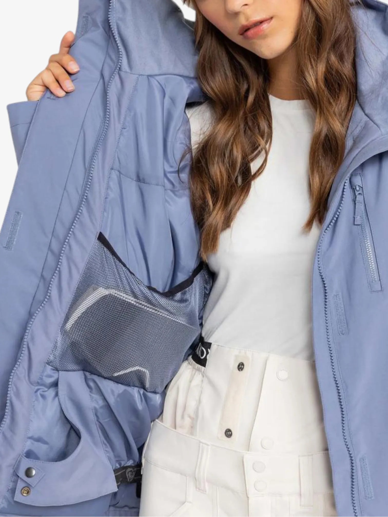 ROXY Jetty Solid NP Celeste Snow Jacket - Women's Waterproof Winter Coat for Skiing & Snowboarding