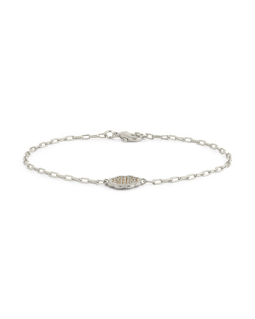 Raemy CZ Rose Petal Station Bracelet - Elegant Cubic Zirconia Rose Flower Charm Bracelet for Women, Perfect for Weddings, Anniversaries & Romantic Date Nights