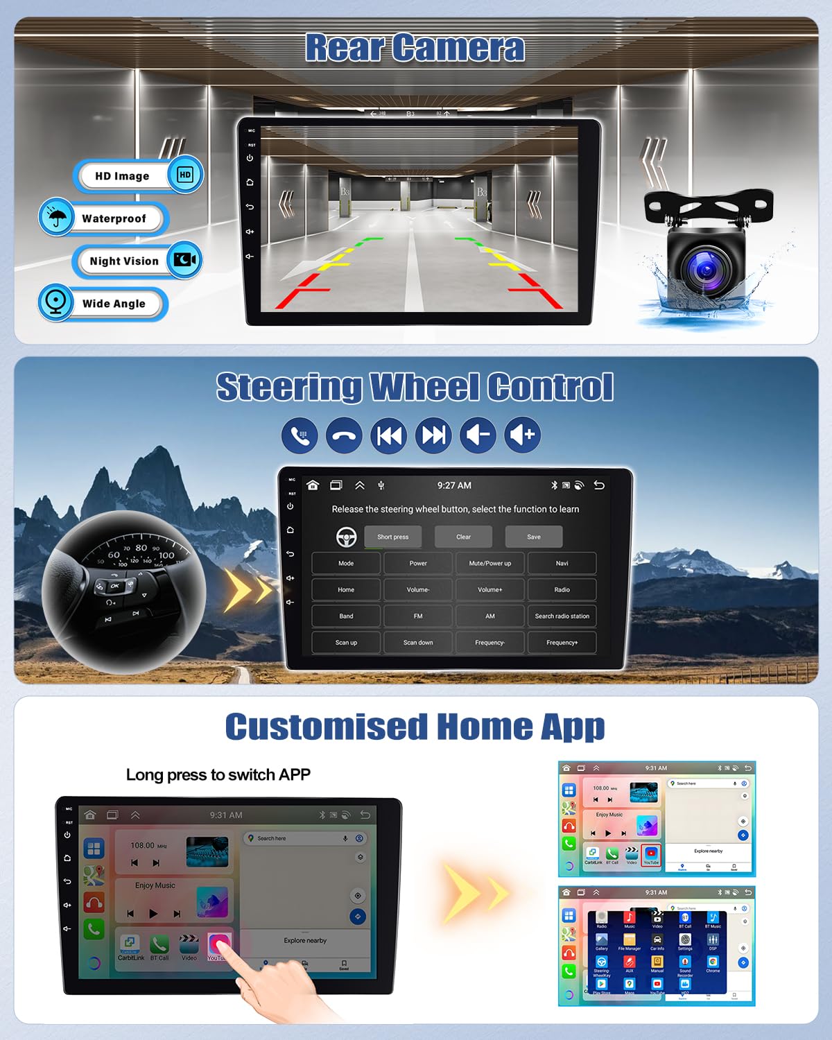 8-Core 2GB+64GB CAMECHO Android 13 Car Stereo for Ford Focus Mk2/Mk3 (2004-2011) - 9
