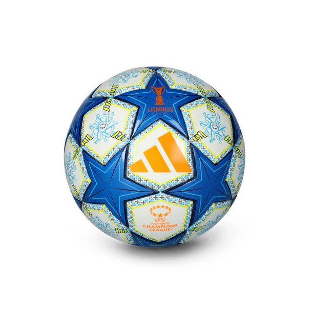 Adidas 24/25 WUCL Mini Soccer Ball - White/Orange/Night Sky/Pantone - Perfect for Training, Gifts & Youth Soccer Games