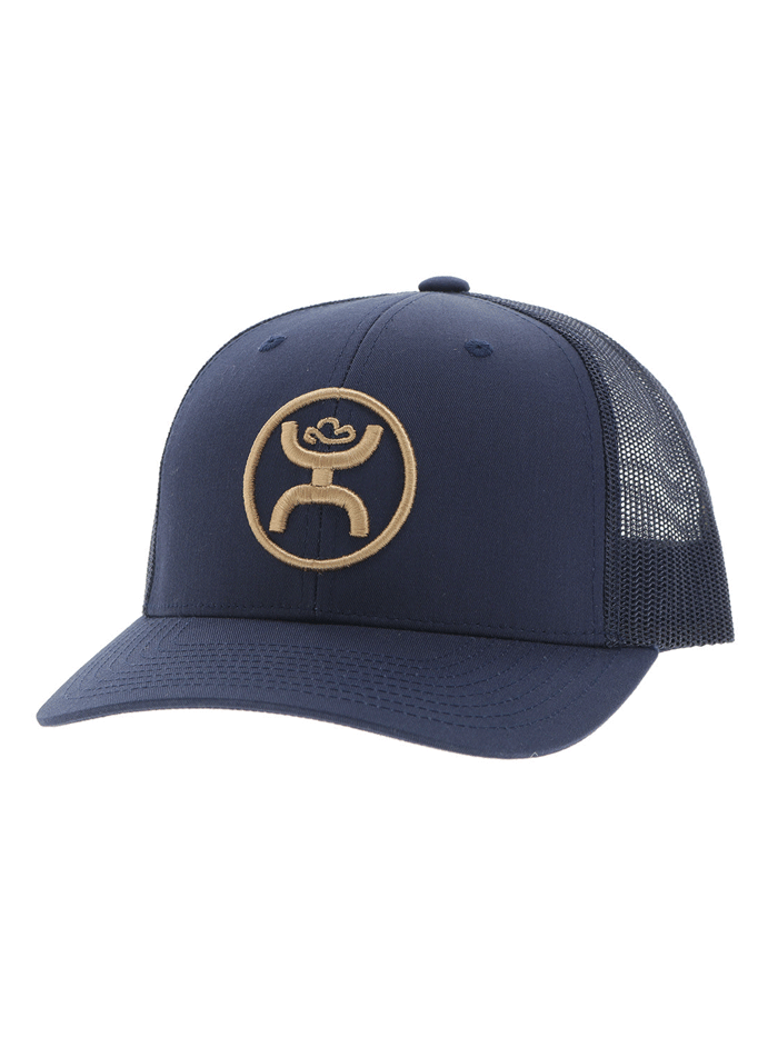 Hooey 2509T NV O CLASSIC Mid Profile Trucker Hat for Men - Navy Blue Adjustable Baseball Cap for Outdoor Activities, Fishing & Casual Wear