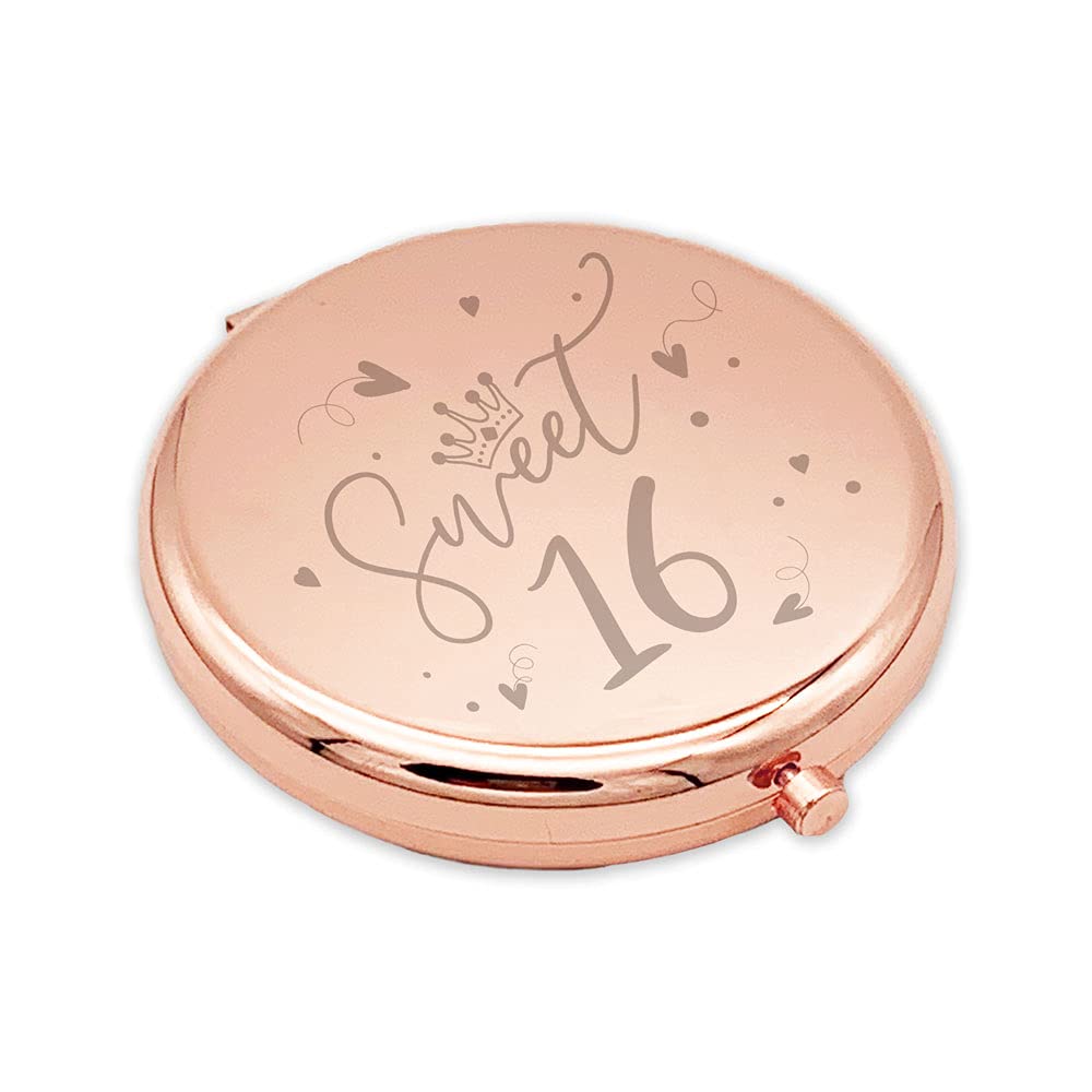 Sweet 16 Birthday Gift for Teen Daughter - Elegant Compact Mirror - Perfect Sweet Sixteen Present for 16th Birthday Celebrations, Graduation, or Special Occasions