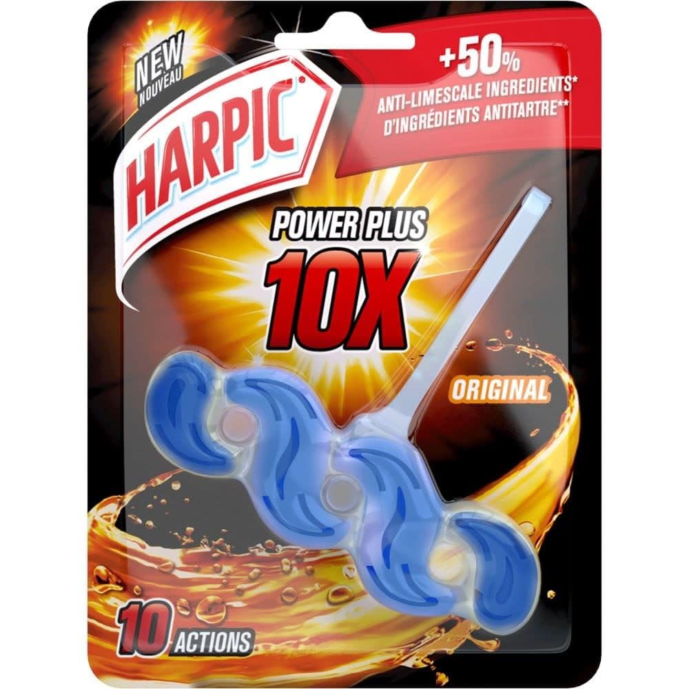 Harpic Original PowerPlus 10X Toilet Block Cleaner 35g - Long-Lasting Bathroom Cleaner for Stains & Odor Removal - Ideal for Toilet Bowls, Tanks & Pipes