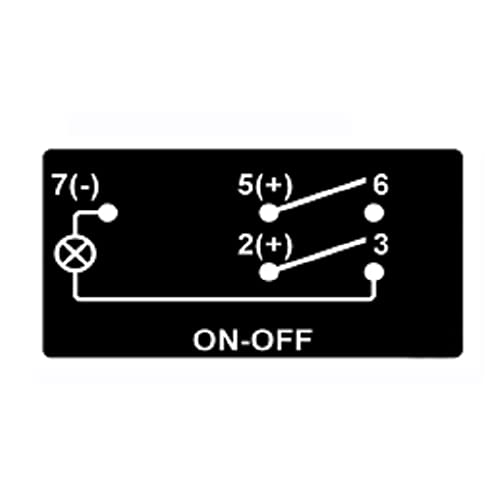 12V 24V RED Backlit Marine Rocker Switch - 5 Pin ON/OFF Waterproof Toggle Switch with Wires for Boats, Yachts, Ships - IP66 Rated for Harsh Marine Environments - Perfect for Navigation Lights, Anchor Lights & Marine Electrical Systems