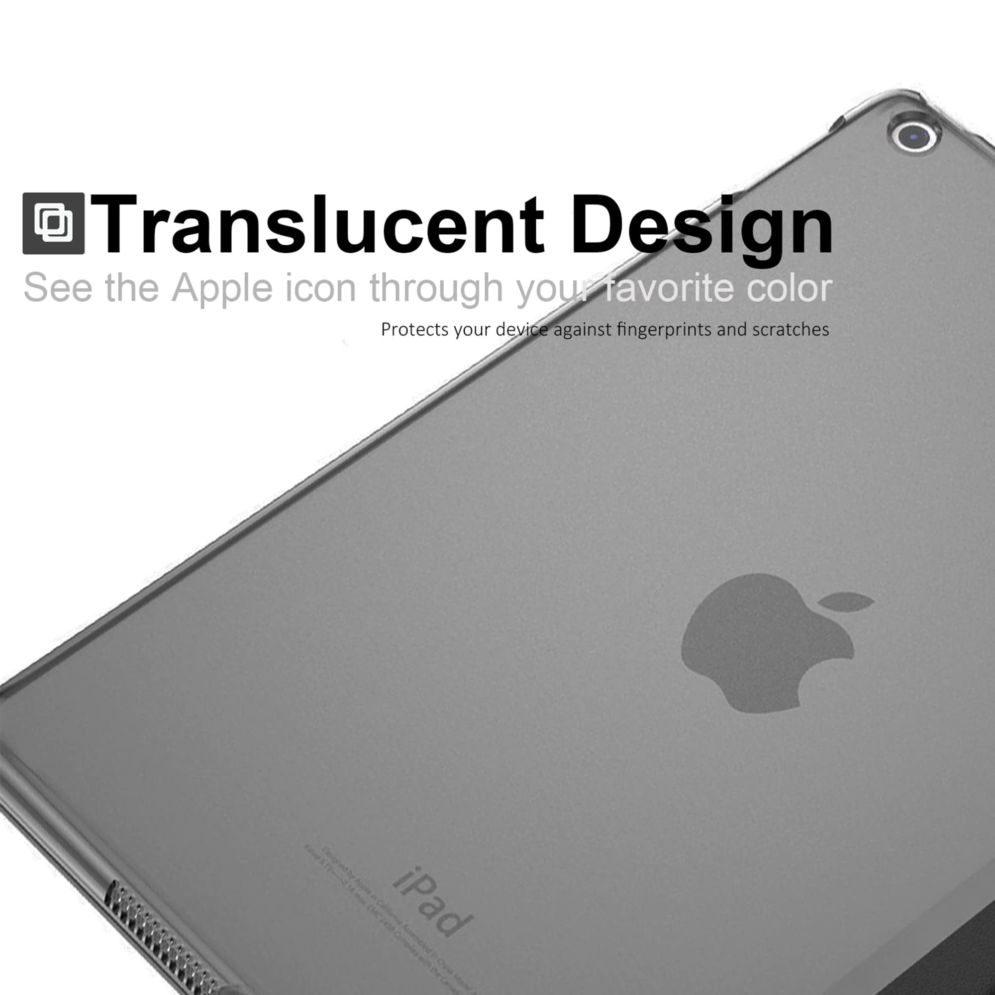 KHOMO iPad Mini 5 Case - Ultra Slim Clear Back Cover with Auto Wake/Sleep Smart Feature - Perfect for Work, Travel & Everyday Protection