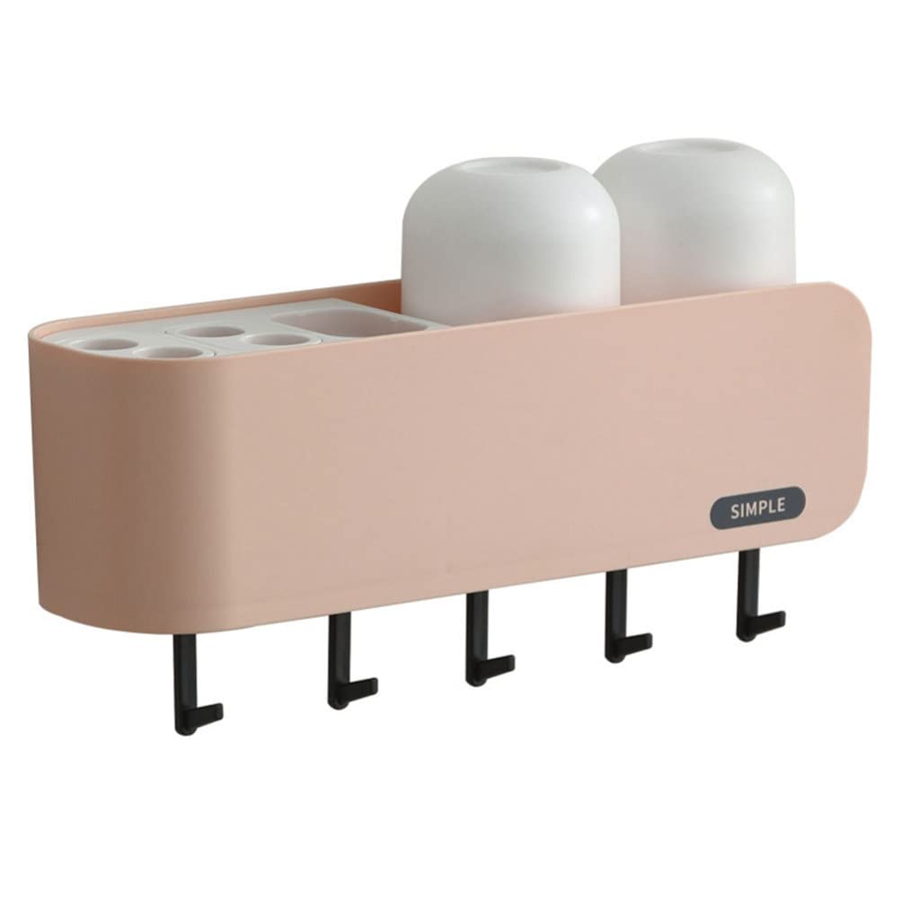Zerodeko 1-Piece Heavy Duty Kitchen Wall Mounted Storage Rack - Space Saving Organizer for Plates, Towels & Keys - Perfect for Kitchen, Bathroom & Pantry Organization (Pink)