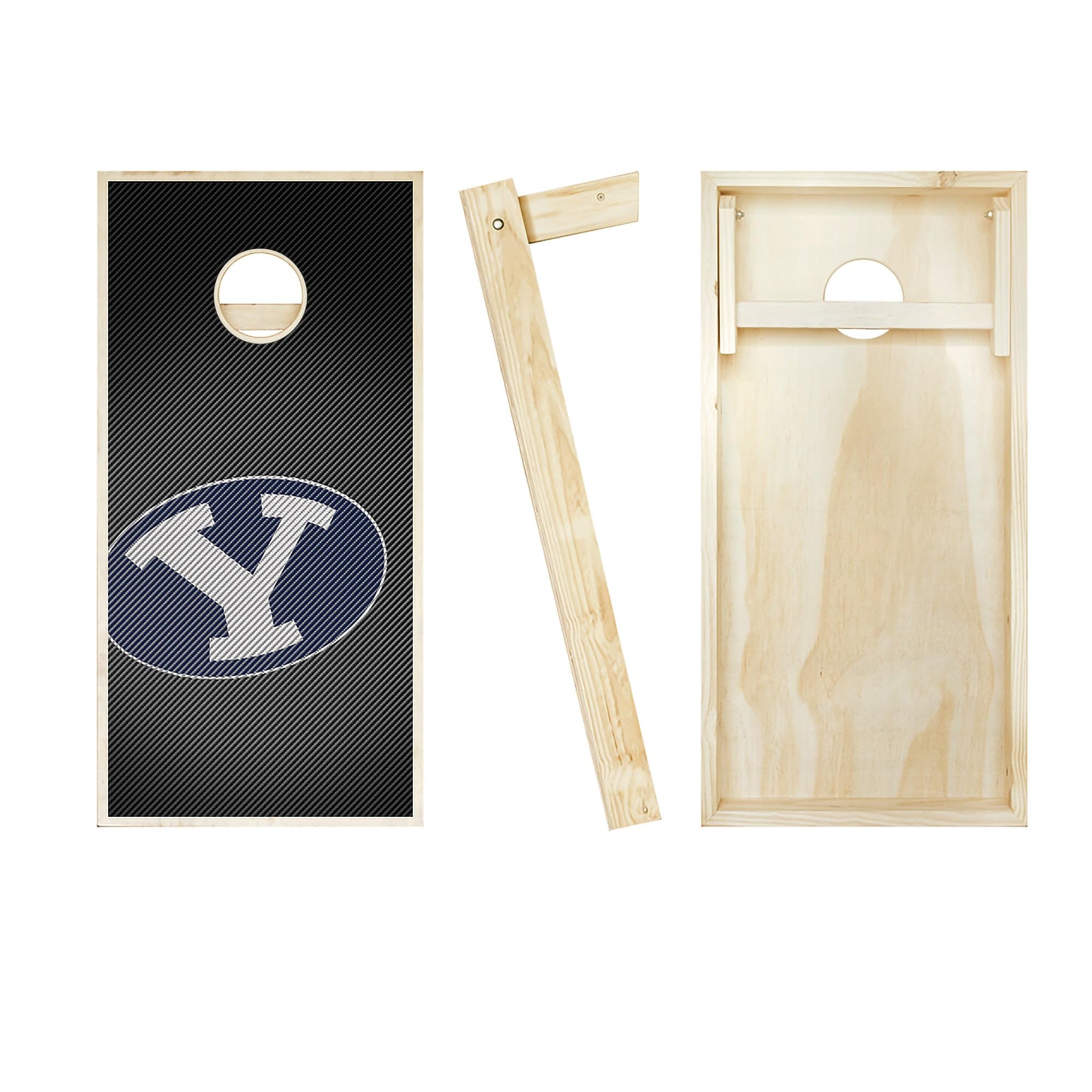 Premium BYU Slanted Cornhole Boards Set - 2 Regulation Boards & 8 Custom Team Logo Bags | Tailgate, Backyard, Party & Outdoor Games for Adults & Kids