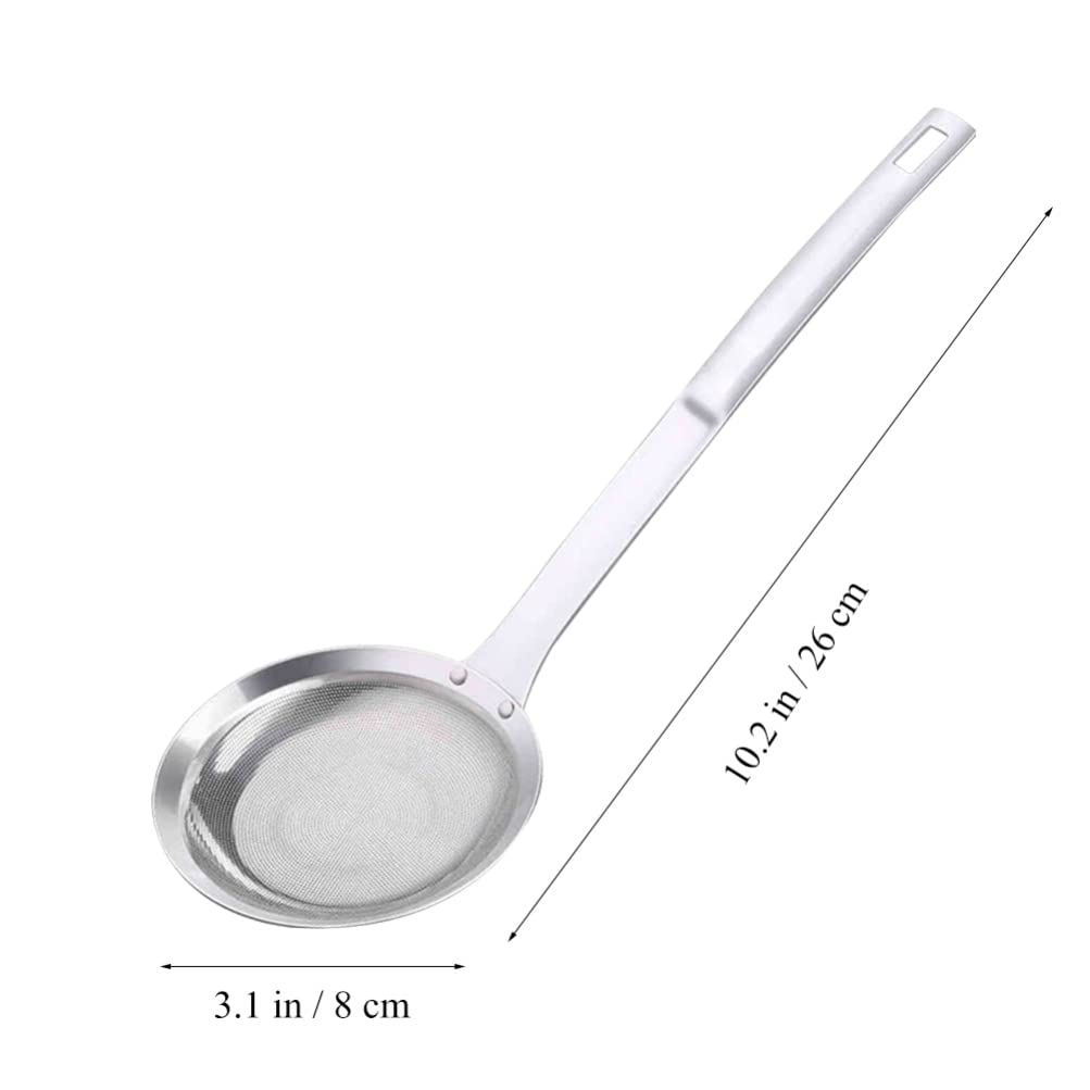 **Stainless Steel Oil Separator Spoon - Kitchen Oil Strainer & Juice Filter with Fine Mesh - Perfect for Frying, Soup Skimming & Fat Removal**
