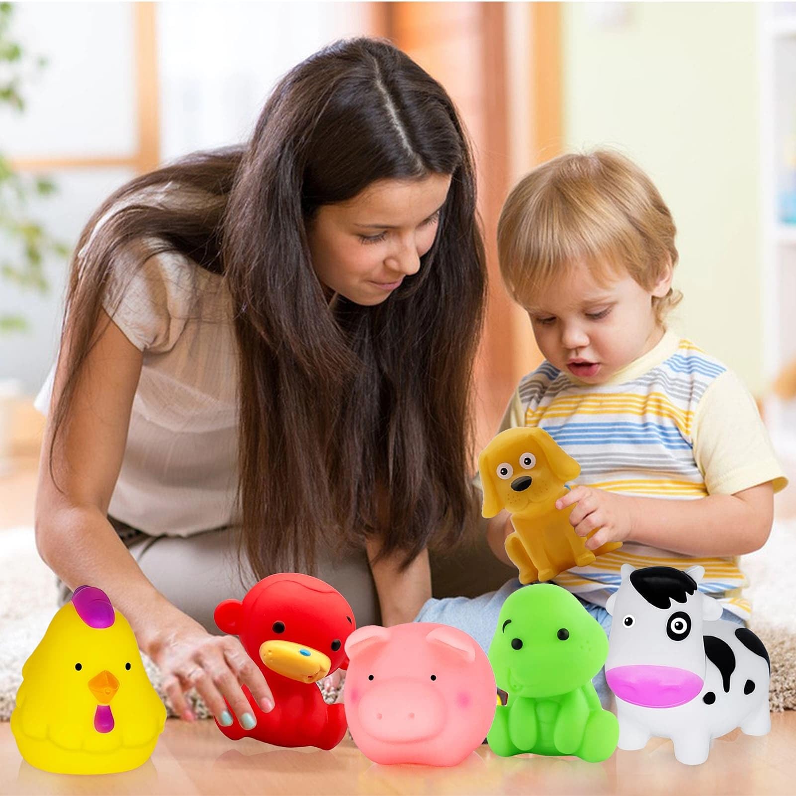 **Non-Toxic Baby Bath Toys for 6-12 Months | Safe & Mold-Free Infant Bathing Toys for Toddlers 1-3 Years | Bathtub, Pool & Shower Fun for Boys & Girls | Perfect Gift for 1-2-3 Year Olds**    *(Ideal for sensory play, water exploration, and making bath time enjoyable for babies and toddlers!)*