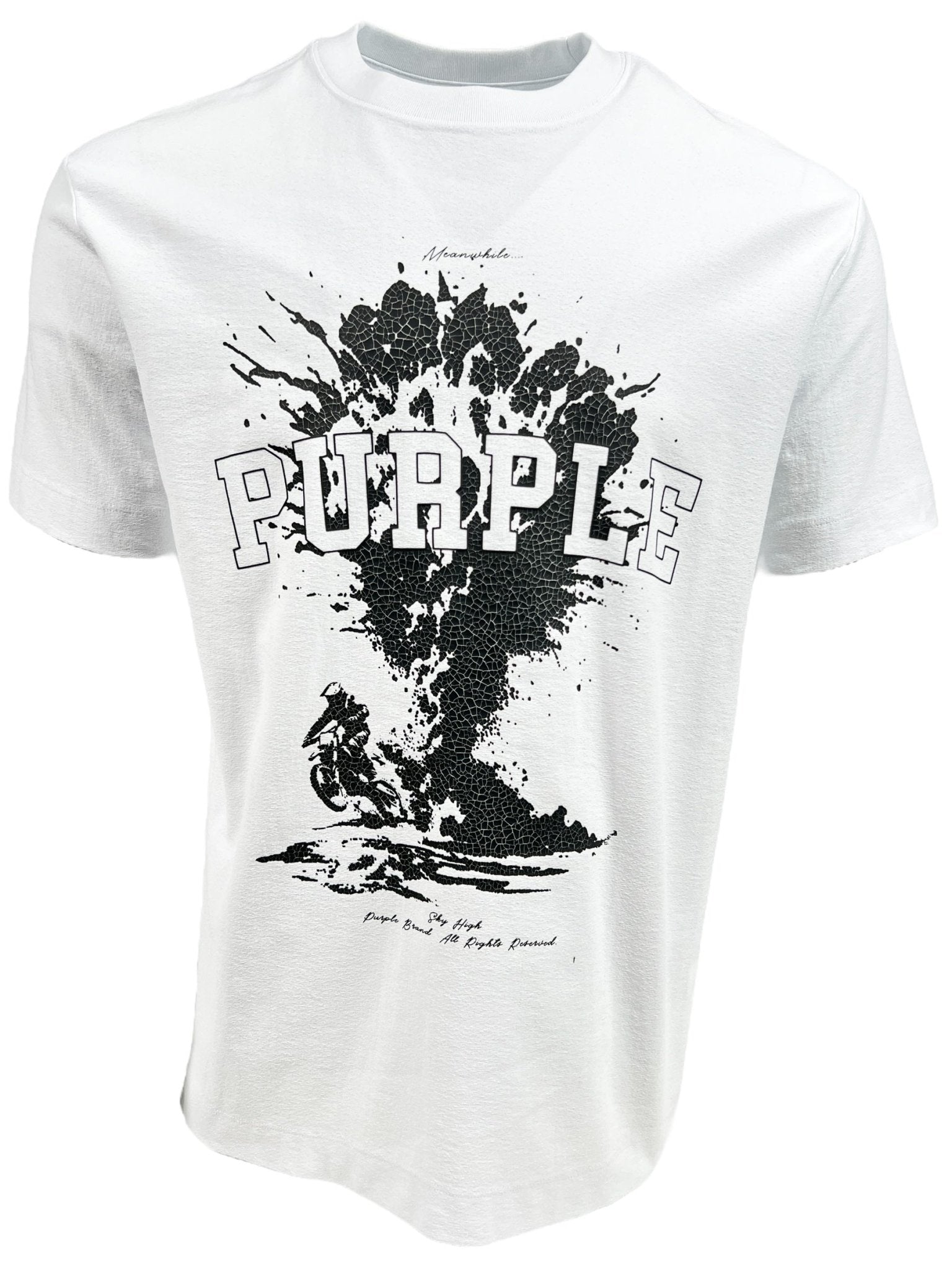 Purple Brand P104 JSBW Textured Jersey Tee - Soft Cotton White T-Shirt for Men | Casual Wear, Street Style & Everyday Comfort