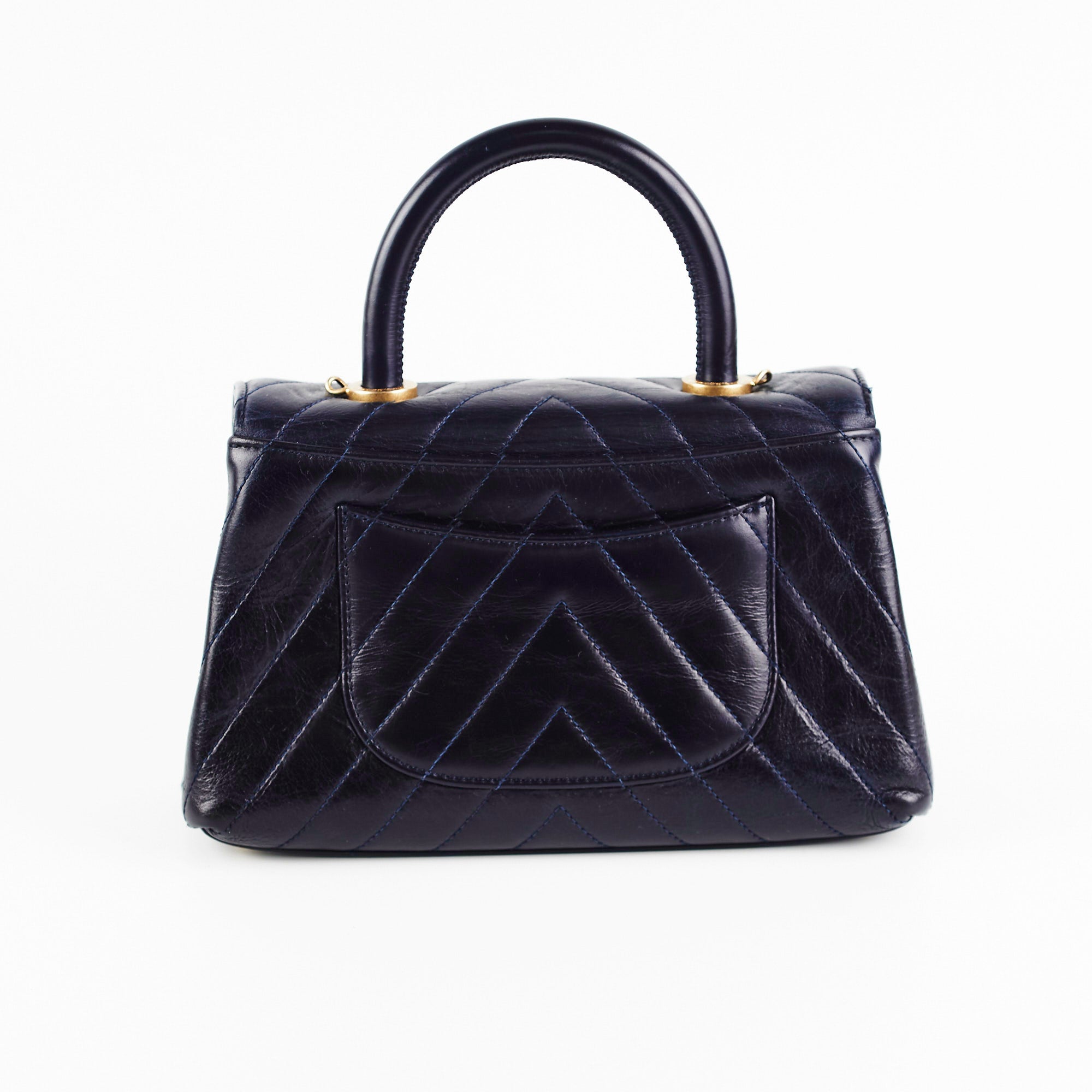 Chanel Small Coco Handle Bag in Dark Navy Blue - Luxury Crossbody Shoulder Bag for Women, Perfect for Work, Date Night & Special Occasions