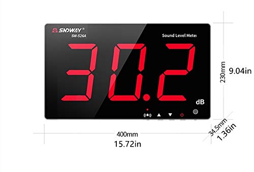SW-526A Digital Sound Level Meter - 30-130dB Noise Decibel Tester with Large 18