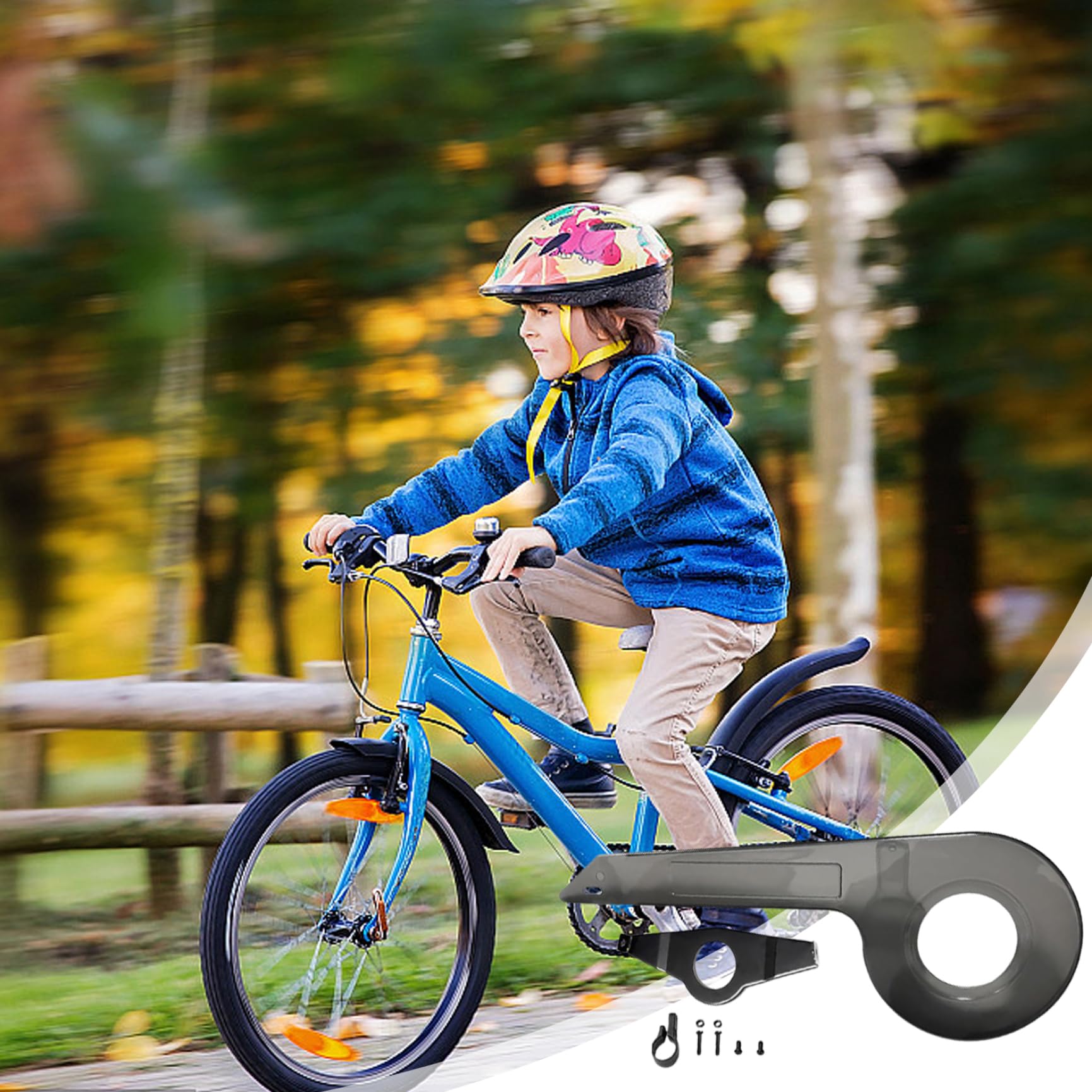 Universal Bike Chain Guard for 32-36 Teeth - Durable Transparent Black Bicycle Chain Cover for Kids & Adults - Perfect for Mountain Bikes, Road Bikes & Commuter Bikes - Essential Bike Accessories for Safety & Protection