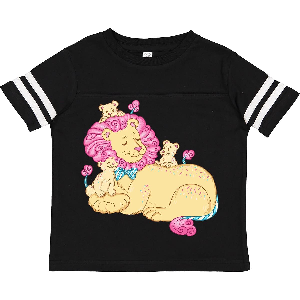Inktastic Cotton Candy Lions with Pink Mane Kids T-Shirt - Soft & Fun Graphic Tee for Boys & Girls - Perfect for Playdates, Birthdays & Casual Wear