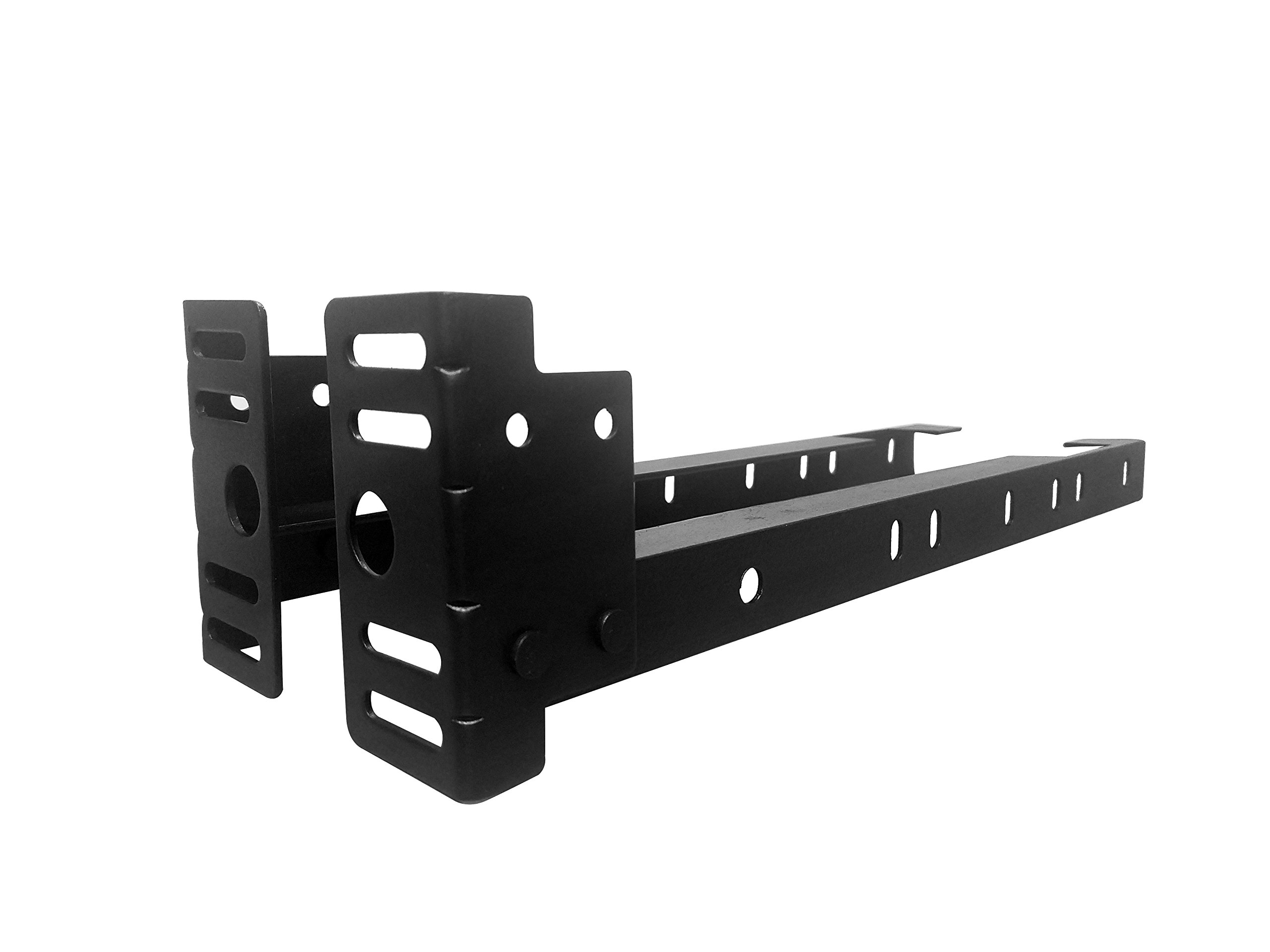 KB Designs Bed Frame Footboard Extension Brackets - Heavy Duty Metal Support for Twin, Full, Queen & King Size Beds - 2 Pack with Installation Hardware - Perfect for Bed Frame Repair and Reinforcement