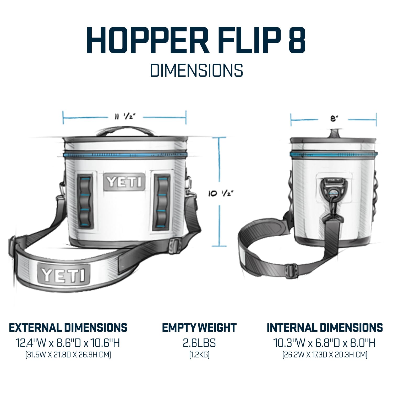 YETI Hopper Flip 8 Portable Soft Cooler - Insulated Backpack Cooler for Camping, Beach, Picnics & Outdoor Adventures | Leakproof & Durable