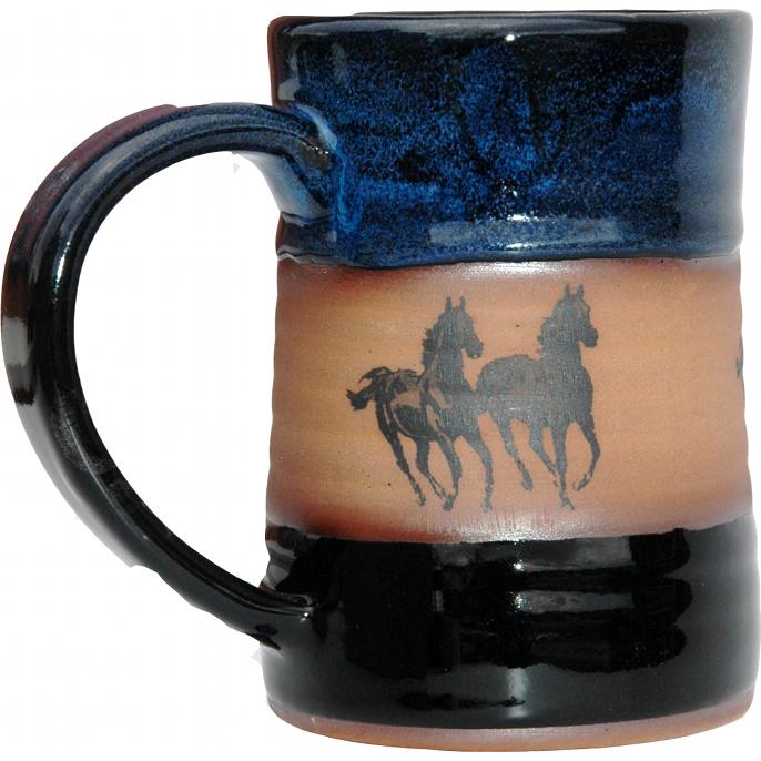 Stainless Steel Running Horses Design Beer Tankard - Perfect for Home Bars, Parties, and Gifts