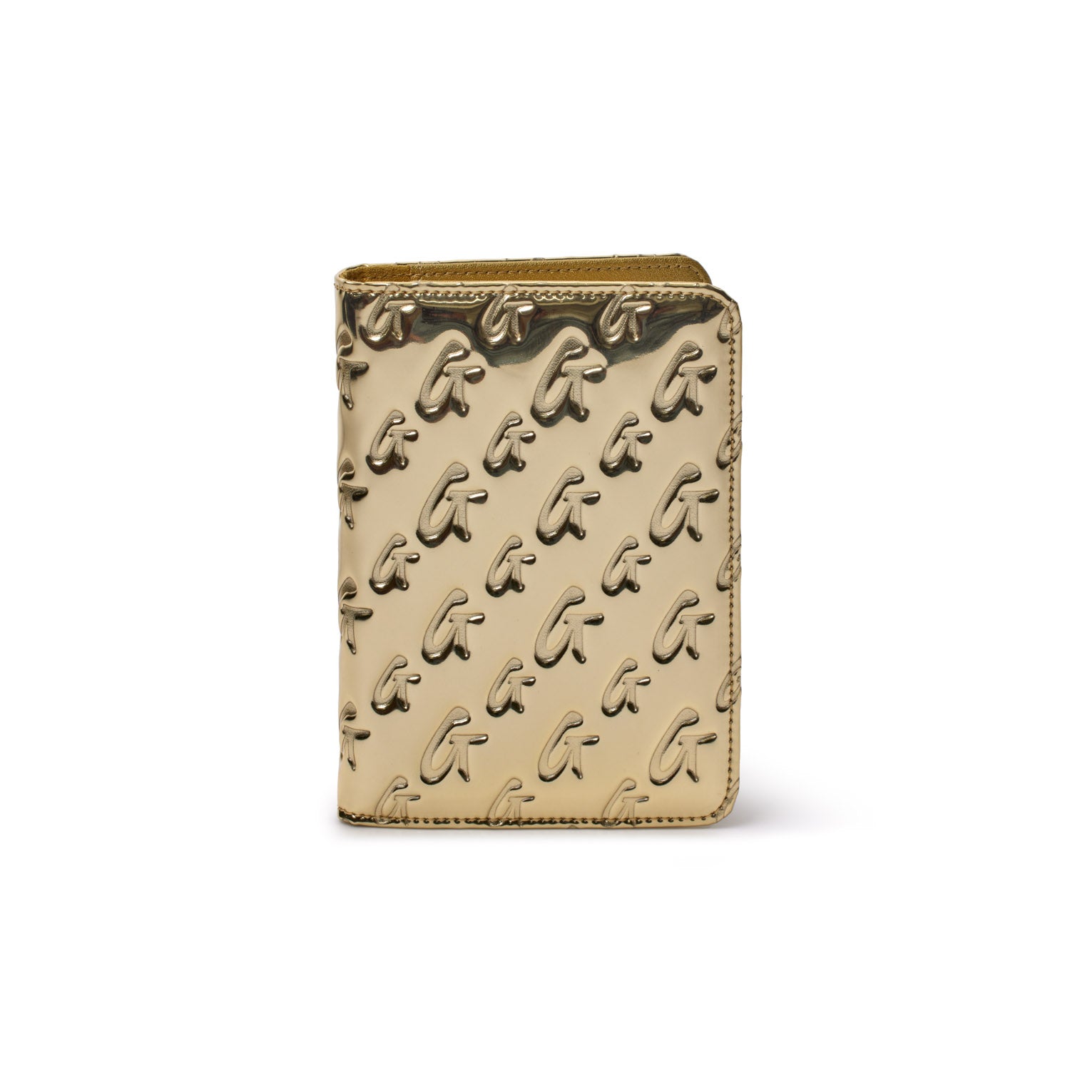 Luxury Metallic Monogram Passport Holder - Gold Shine for Travel & Business Trips | Personalized Leather Passport Cover for Men & Women