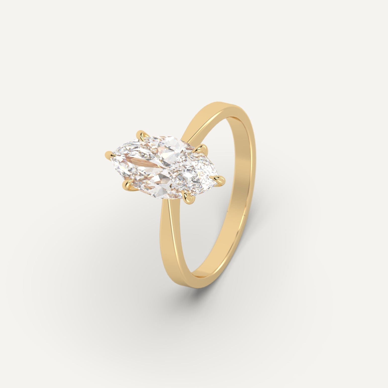2 Carat Marquise Cut Diamond Ring - 14K White Gold Engagement Ring for Women - Perfect for Proposals, Anniversaries & Special Occasions