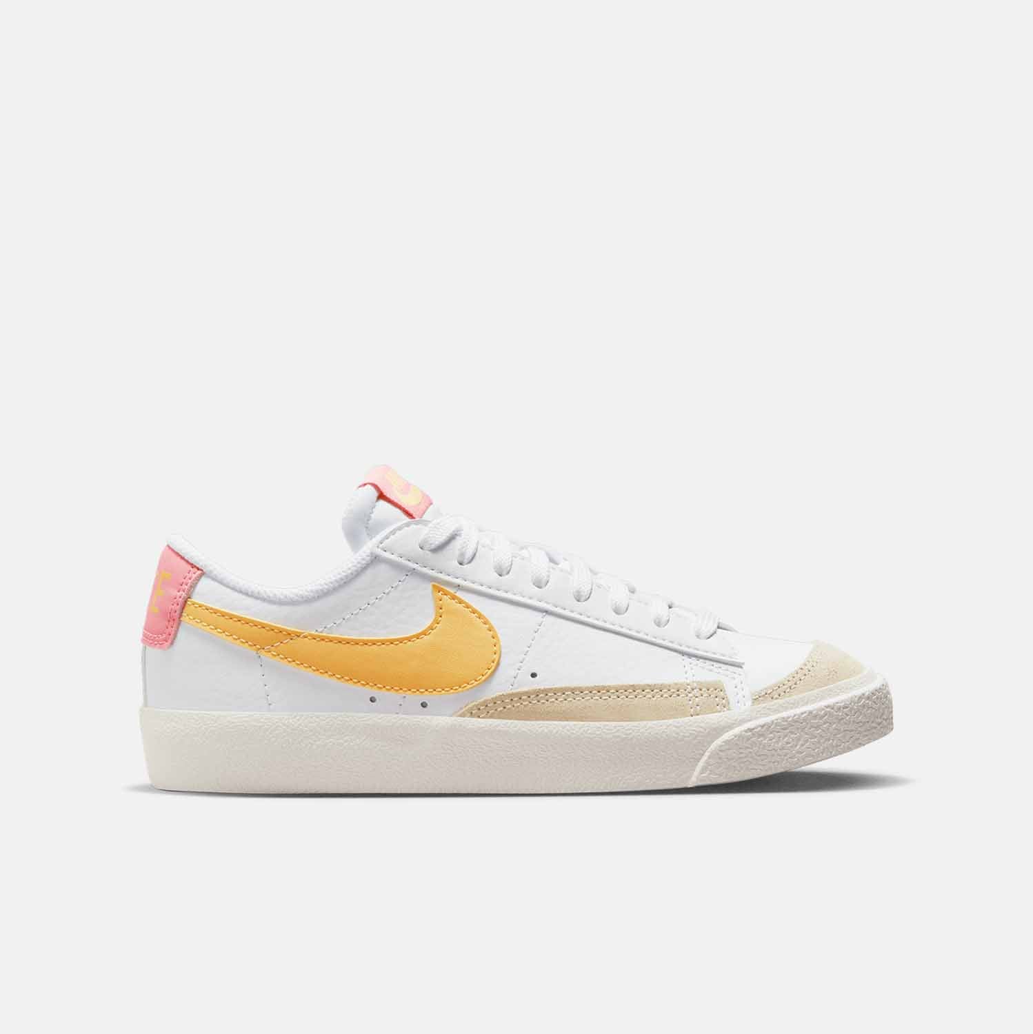 **Kids' Blazer Low '77 Sneakers - Classic White & Black Basketball Shoes for Boys & Girls - Comfortable & Durable for School, Sports & Casual Wear**
