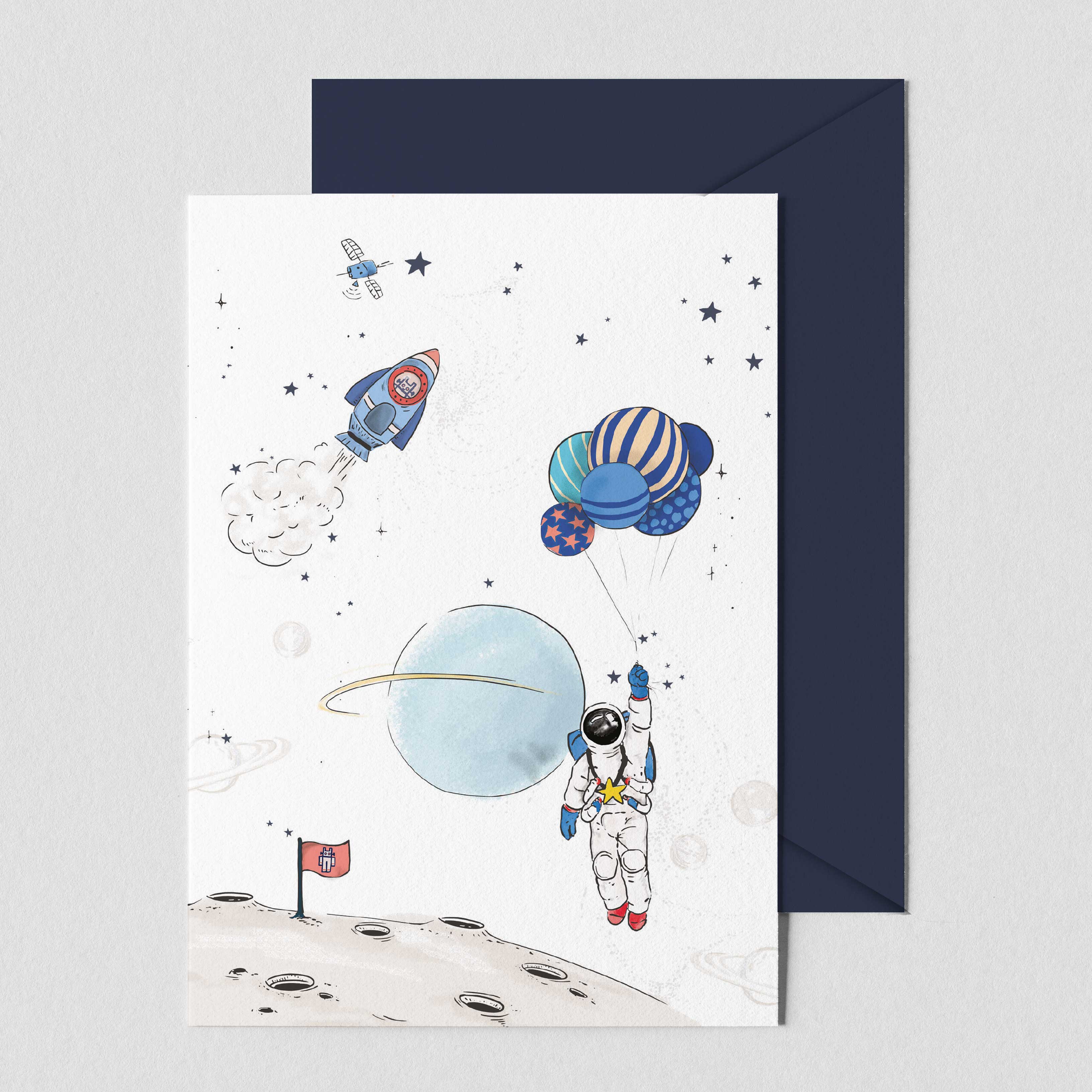 Into The Galaxy Greeting Card - Space Themed Birthday & Thank You Cards for Astronomy Lovers - Perfect for Birthdays, Anniversaries & Special Occasions