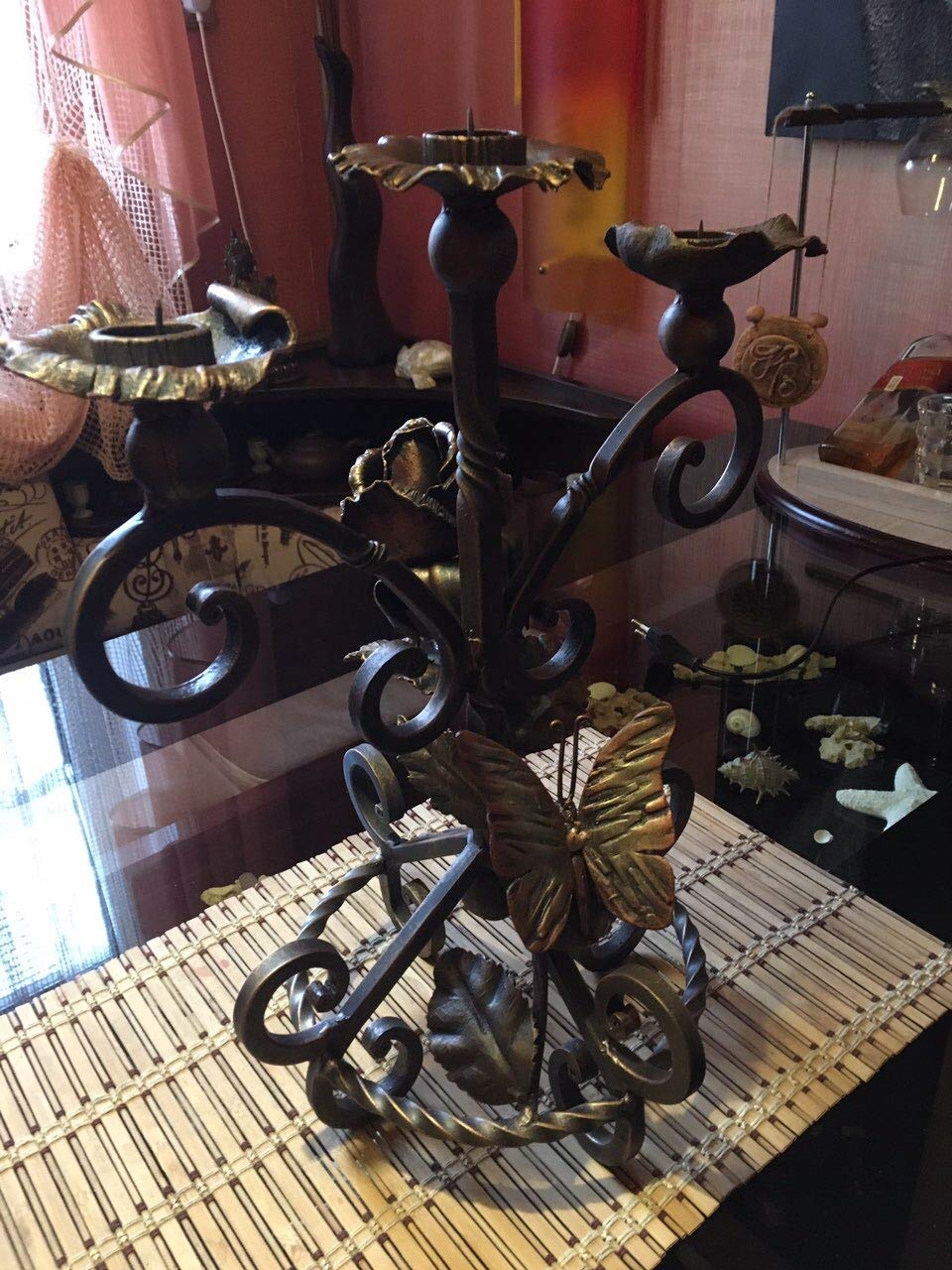 Elegant Iron Candle Holder - 6th Anniversary Steel Gift for Her, Wedding Anniversary Present - Perfect for Romantic Dinners, Home Decor & Special Occasions