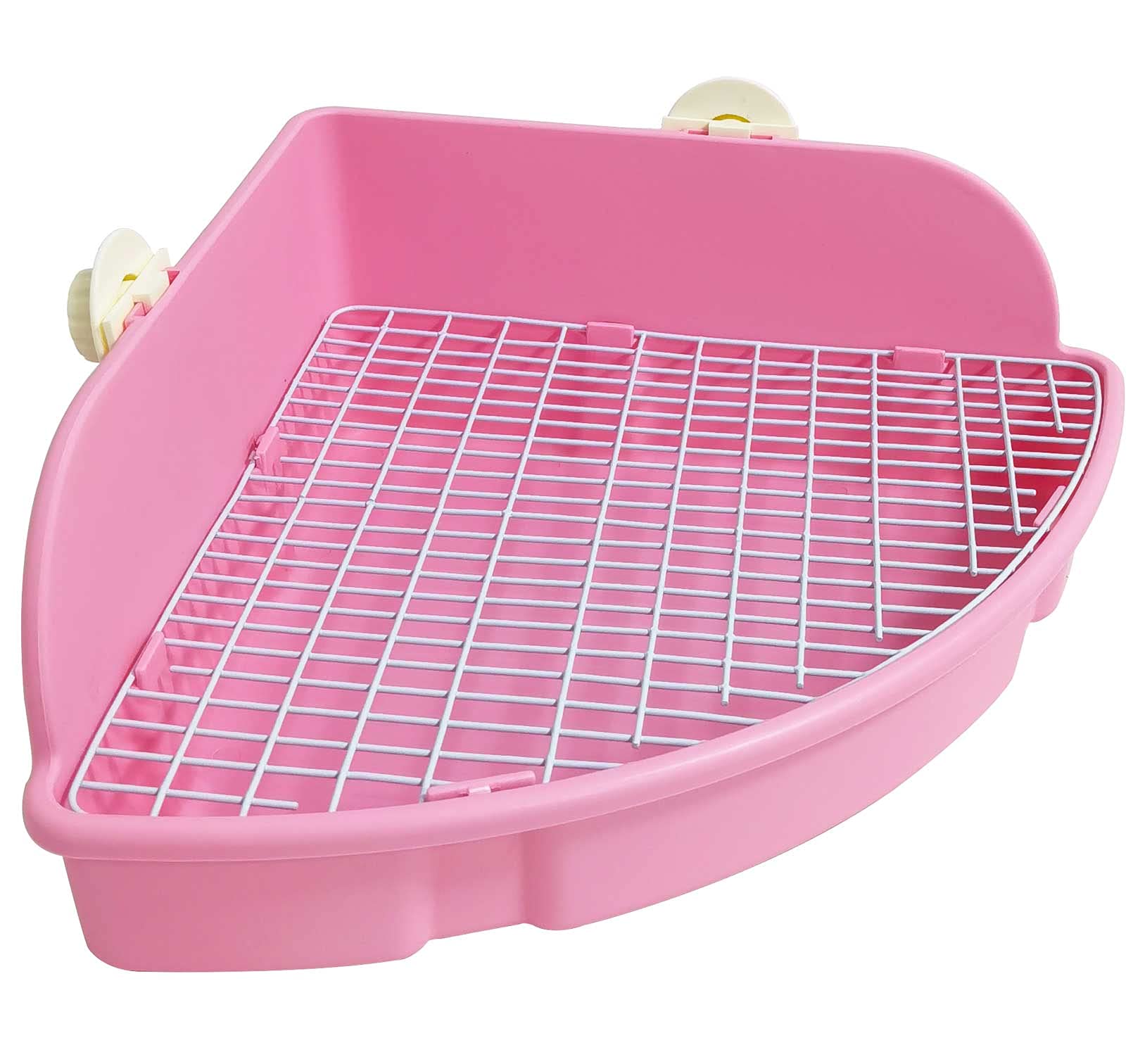 Kathson Large Rabbit Litter Box - Bunny Corner Toilet Box for Guinea Pigs, Chinchillas & Ferrets - Extra Big Pet Pan with Fan-Shaped Design - Perfect for Small Animal Cage Training & Bedding - Ideal for Adult Pets at Home or Outdoor Use