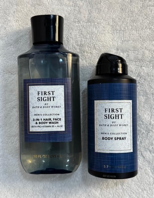 BBWs First Sight Men's Body Wash & Body Spray Set - Hydrating Shower Gel & Refreshing Cologne for Men - Perfect for Gym, Travel & Daily Grooming Routine